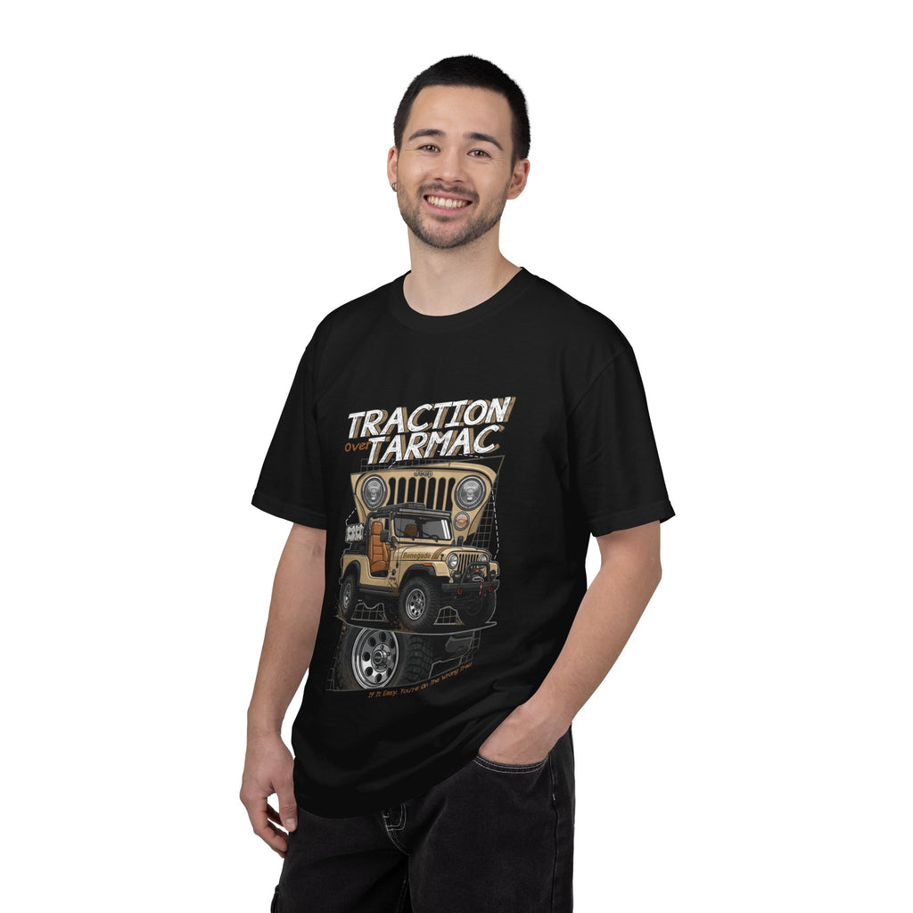 Traction on Tarmac Jeep Graphic T-Shirt — Off-Road Vintage SUV Tee