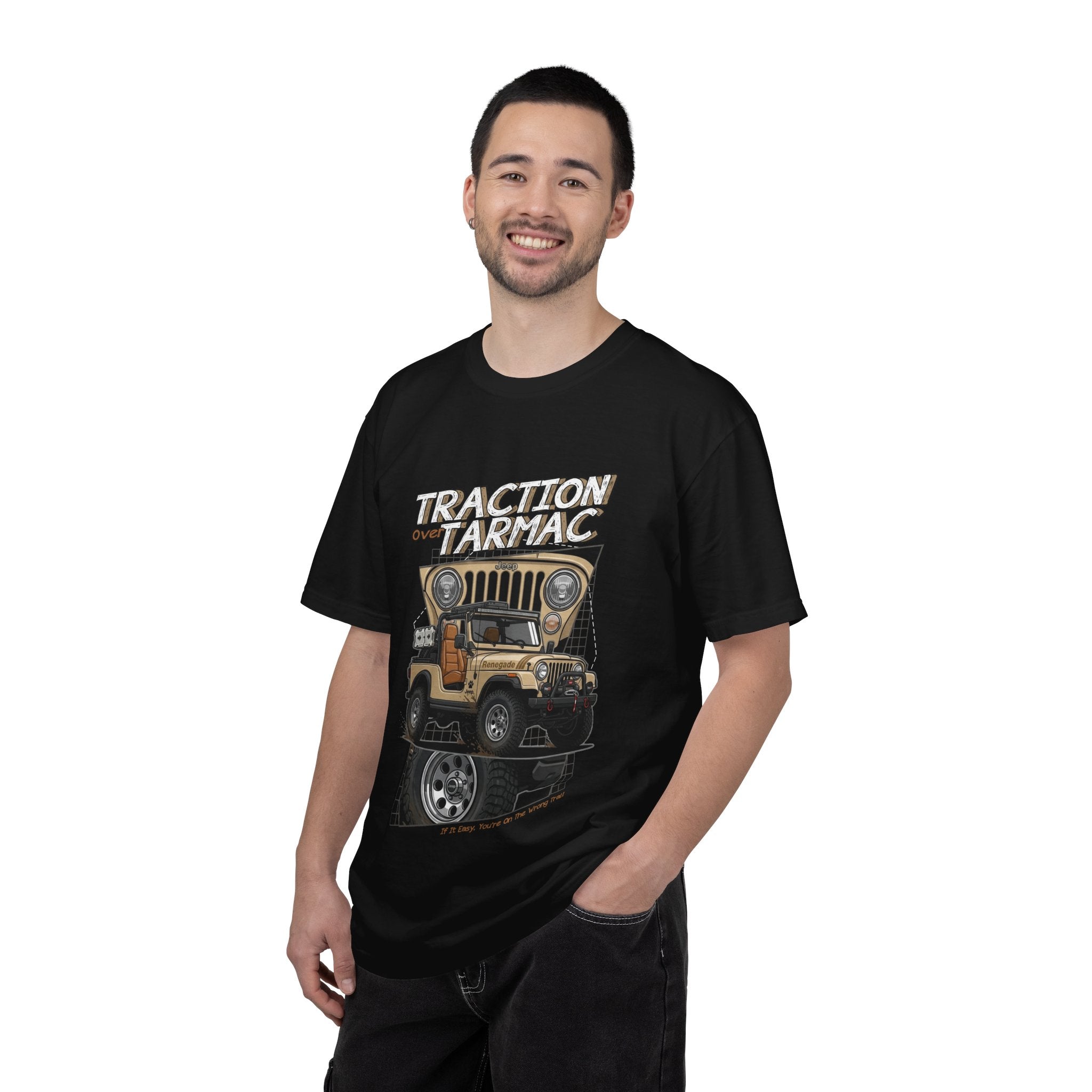 Traction on Tarmac Jeep Graphic T-Shirt — Off-Road Vintage SUV Tee