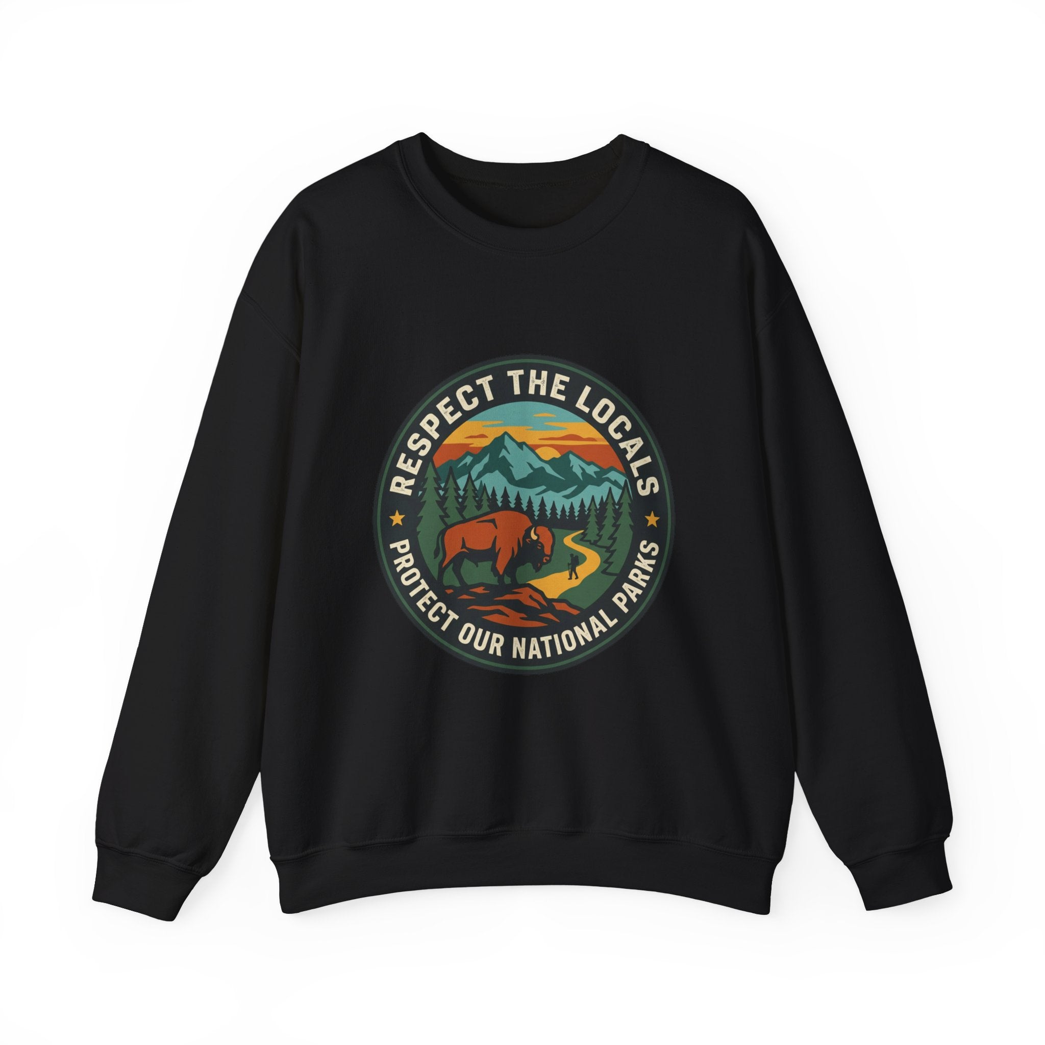 Respect the Locals patch logo Sweatshirt | protect our parks, national parks