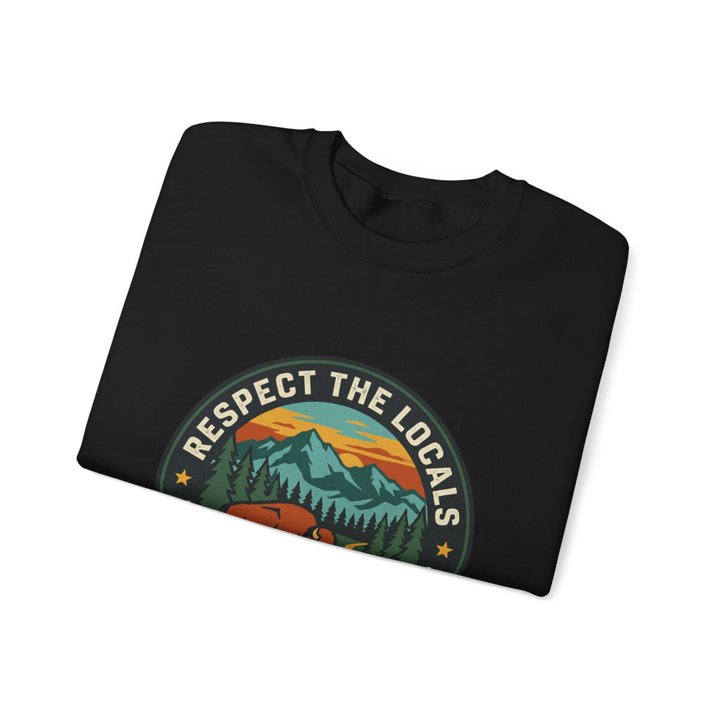 Respect the Locals patch logo Sweatshirt | protect our parks, national parks