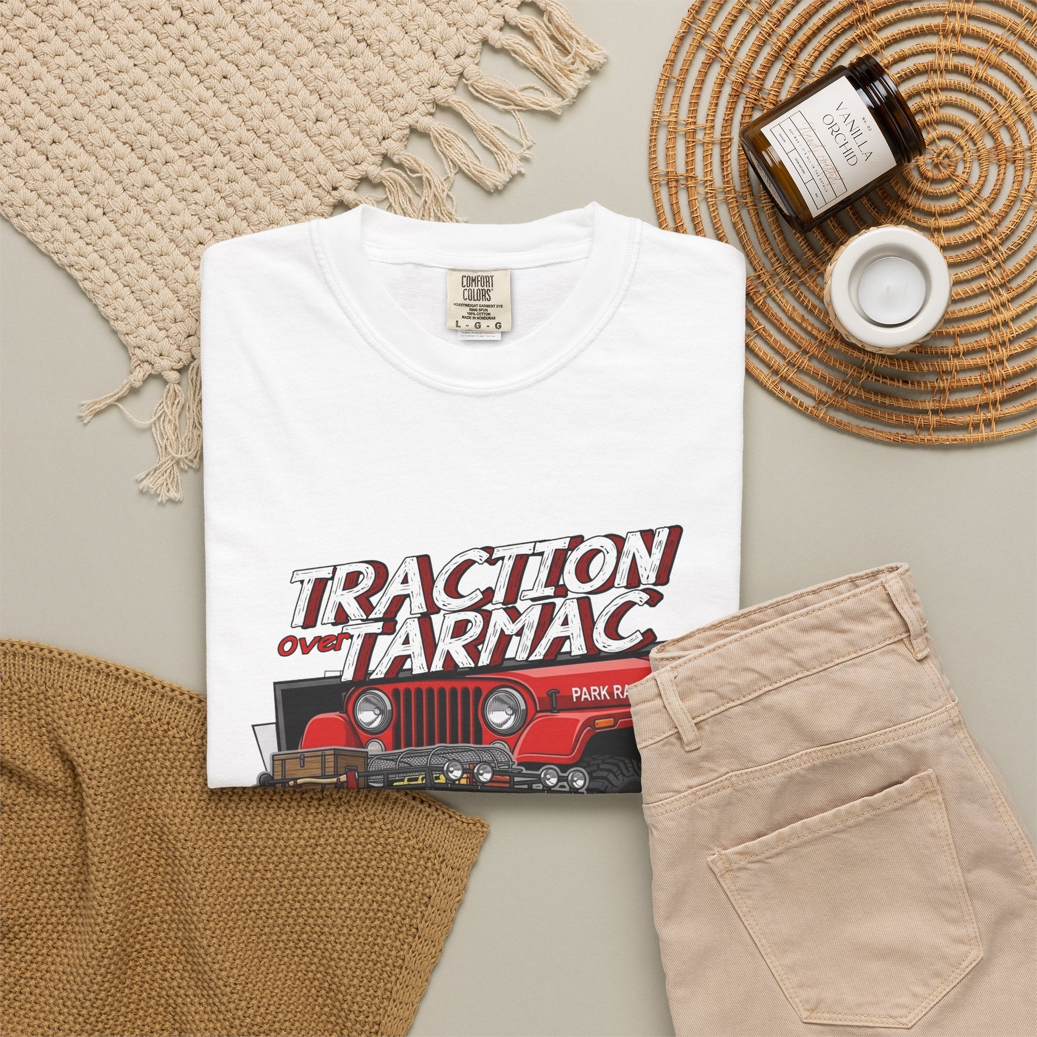 Jeep Off-Road T-Shirt — "Traction on Tarmac" Graphic Tee