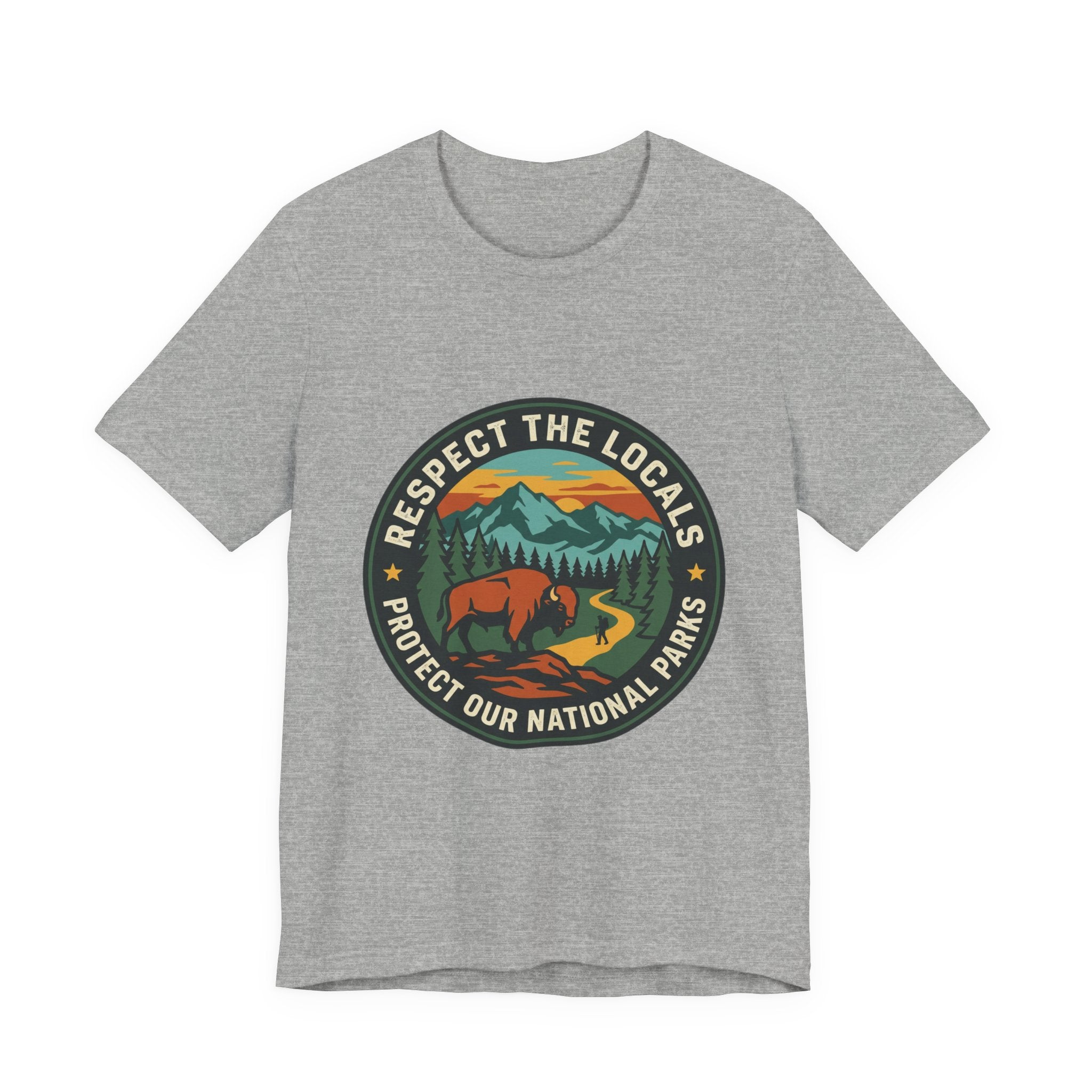 Respect the Locals Protect Our National Parks Tee | Vintage National Parks Hiking Camping
