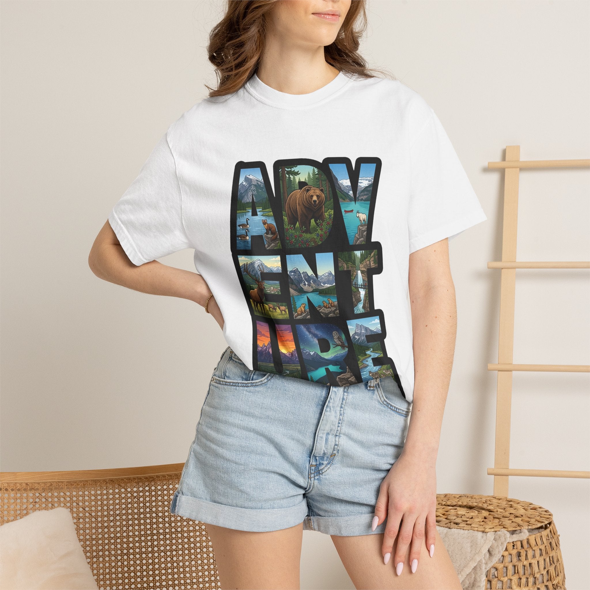 Adventure Graphic T-Shirt — "Every Day Is New Adventure" Nature Scene Tee