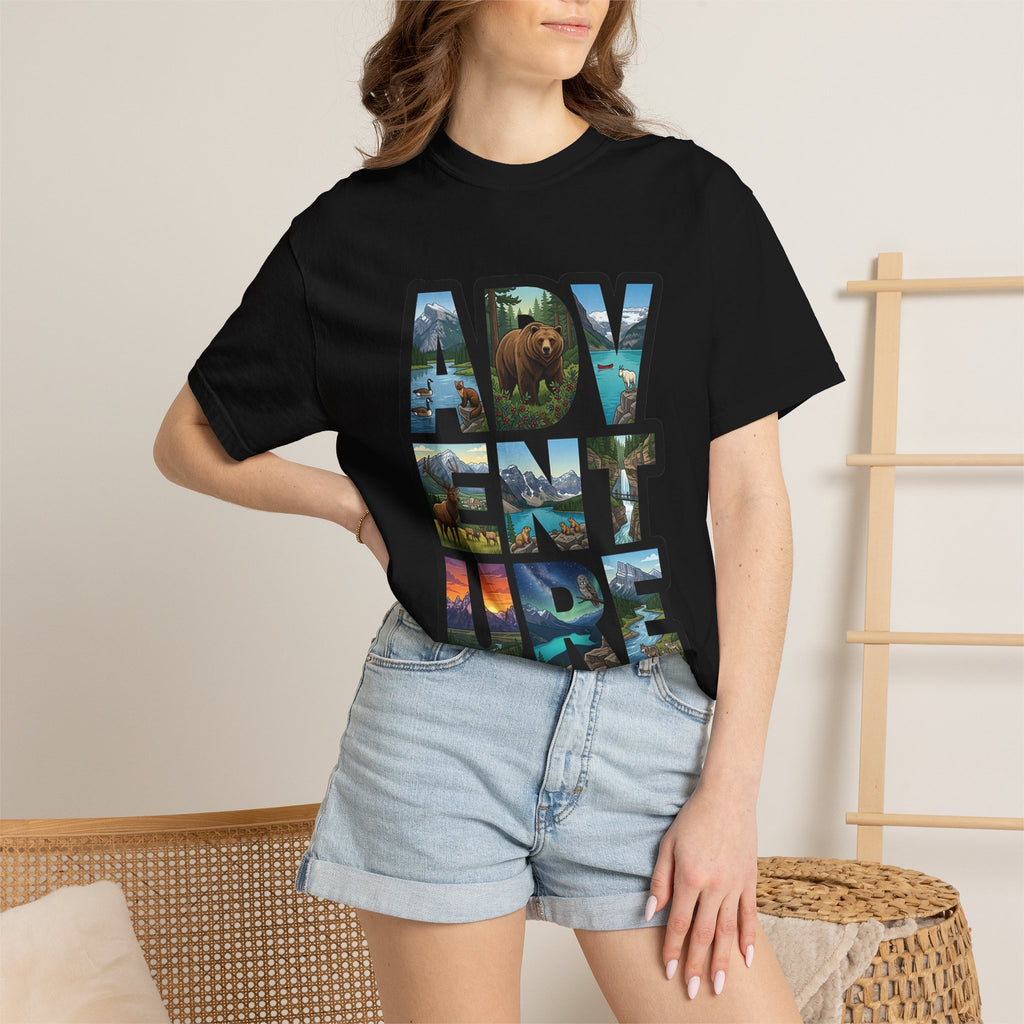 Adventure Graphic T-Shirt — "Every Day Is New Adventure" Nature Scene Tee