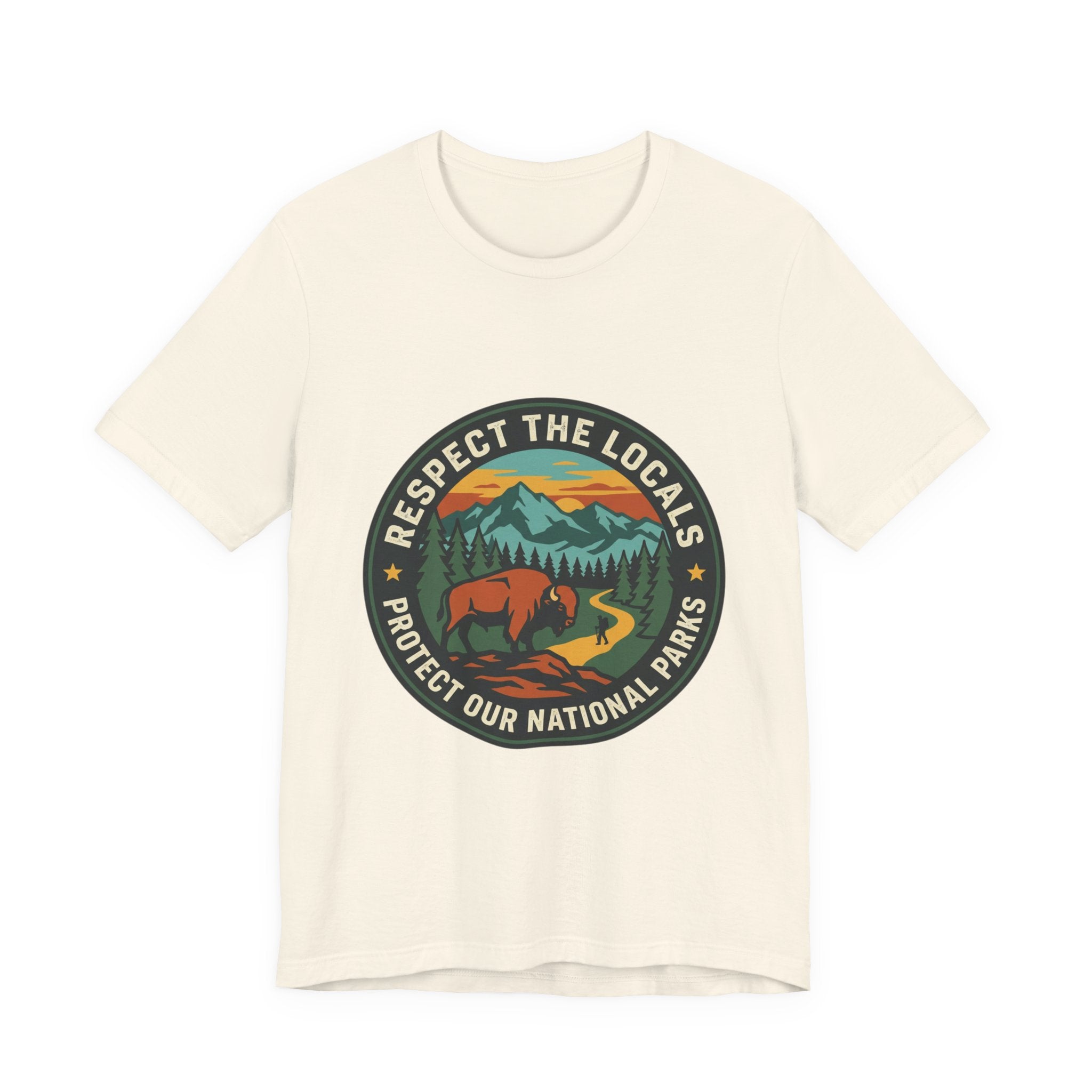 Respect the Locals Protect Our National Parks Tee | Vintage National Parks Hiking Camping