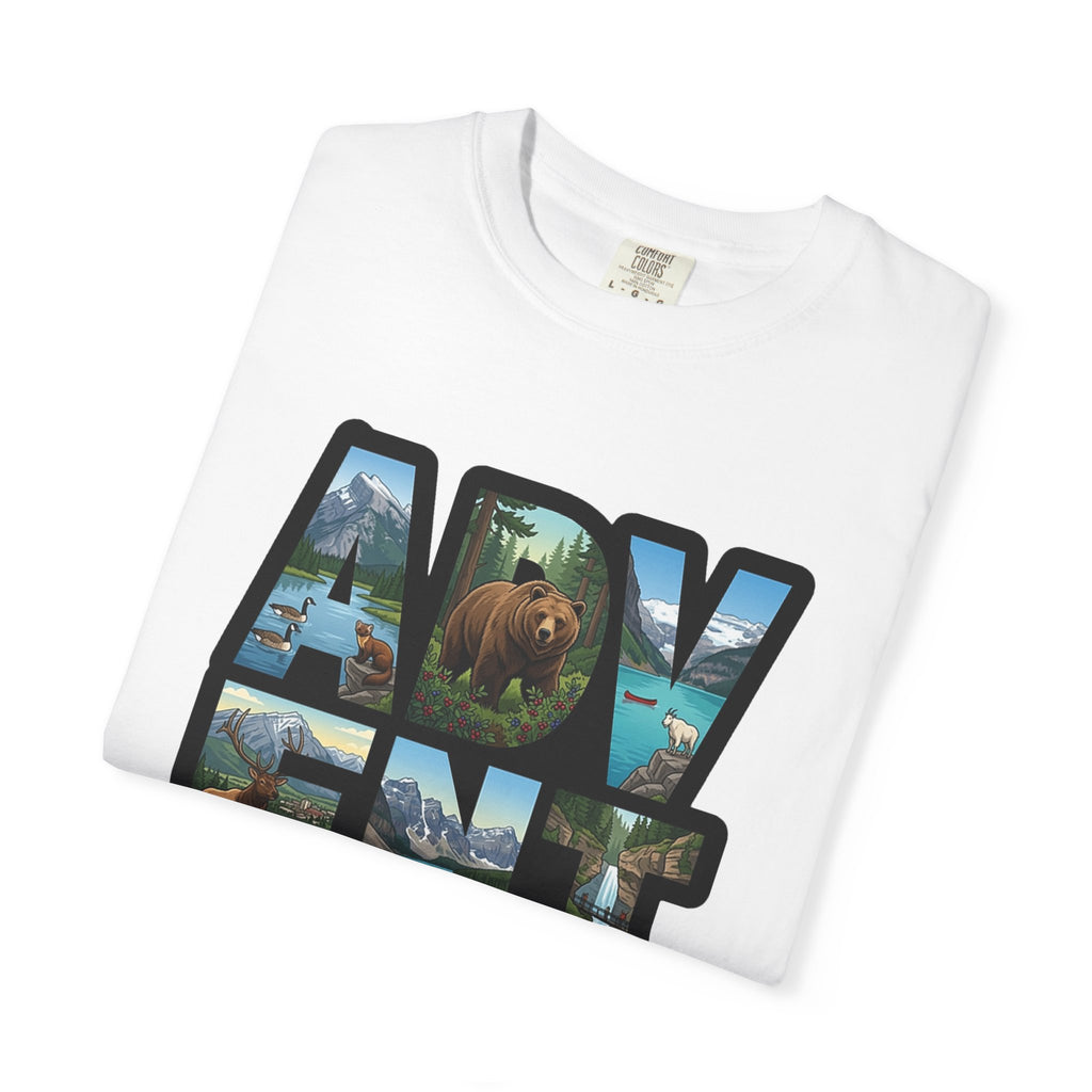 Adventure Graphic T-Shirt — "Every Day Is New Adventure" Nature Scene Tee