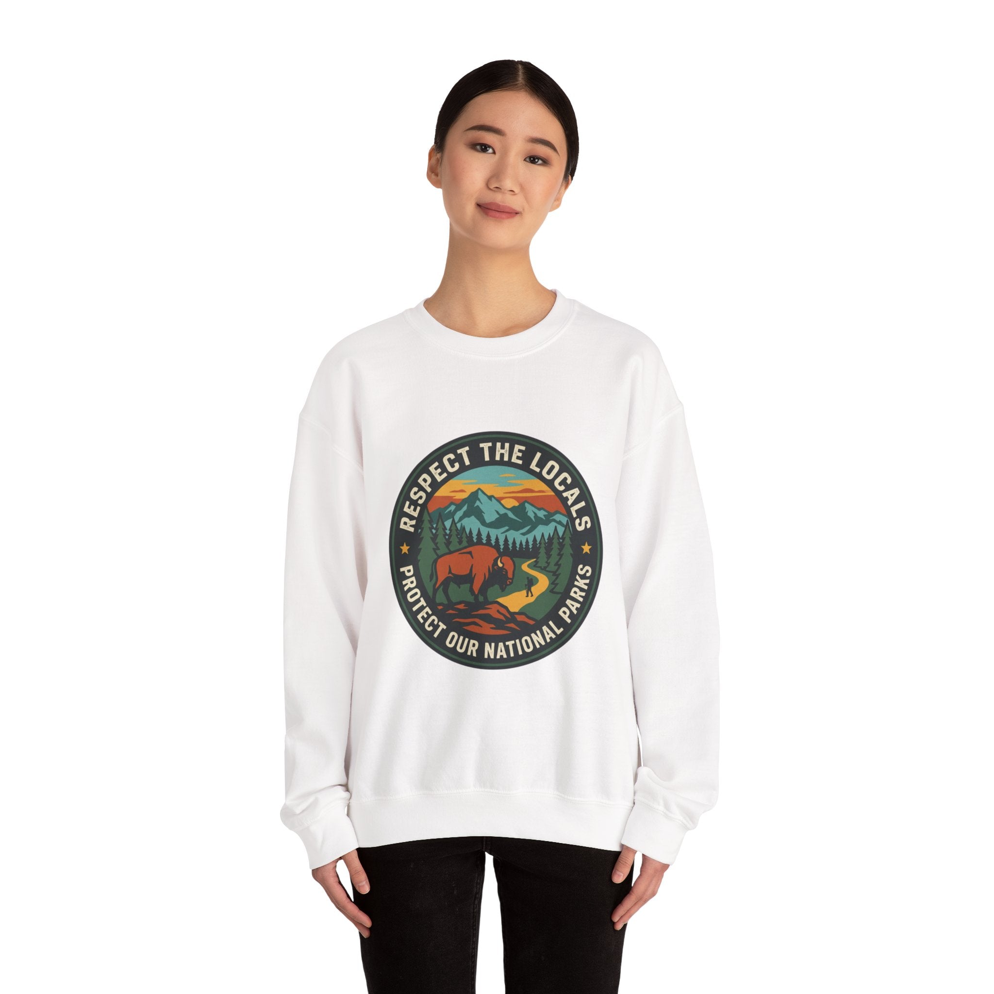 Respect the Locals patch logo Sweatshirt | protect our parks, national parks