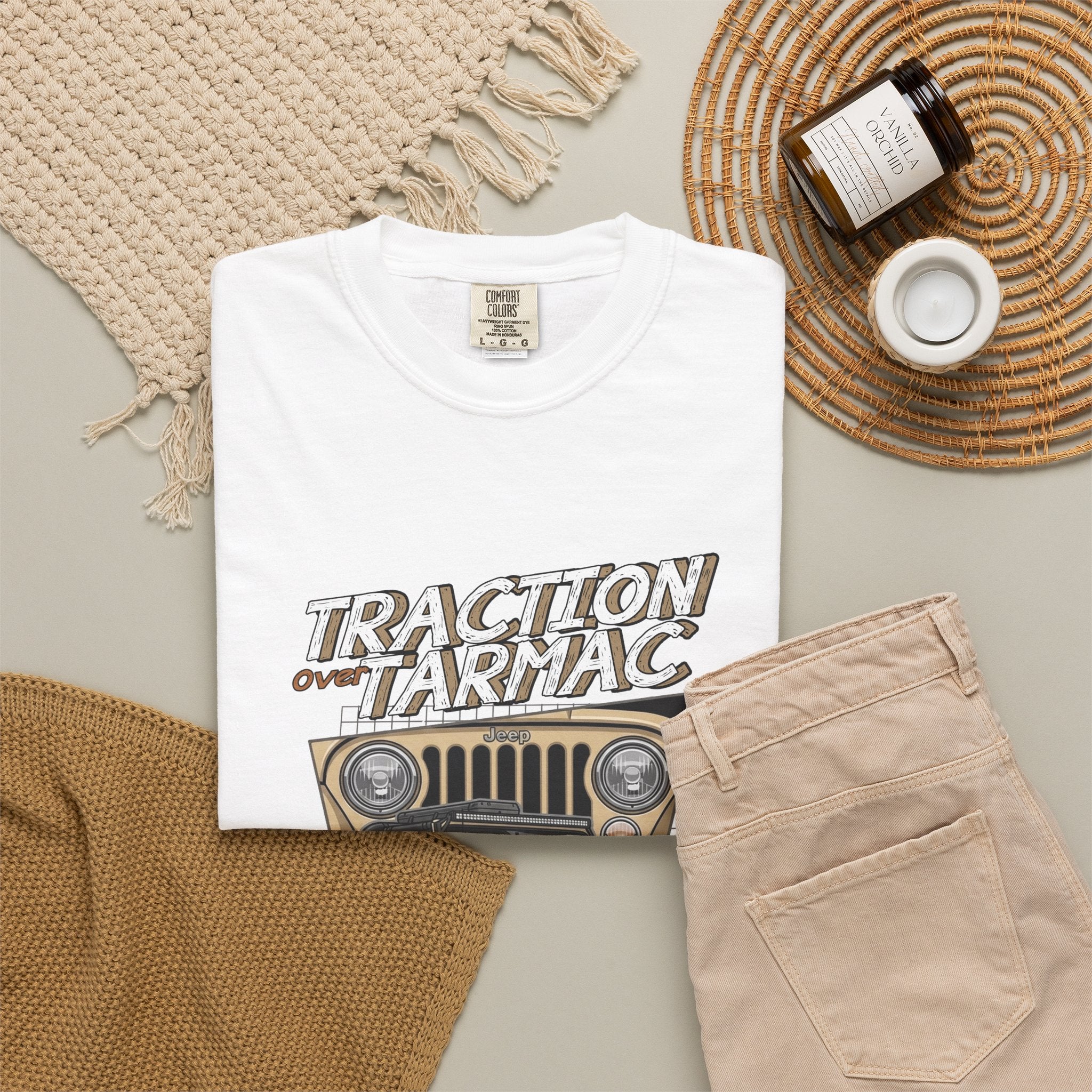 Traction on Tarmac Jeep Graphic T-Shirt — Off-Road Vintage SUV Tee
