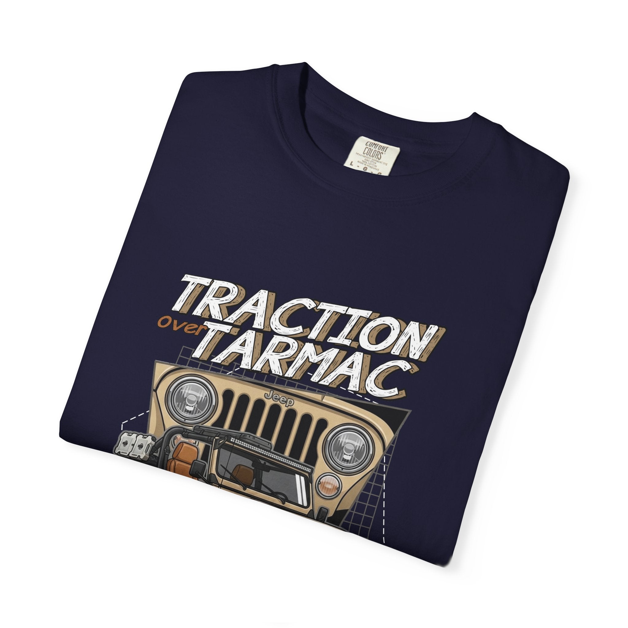 Traction on Tarmac Jeep Graphic T-Shirt — Off-Road Vintage SUV Tee