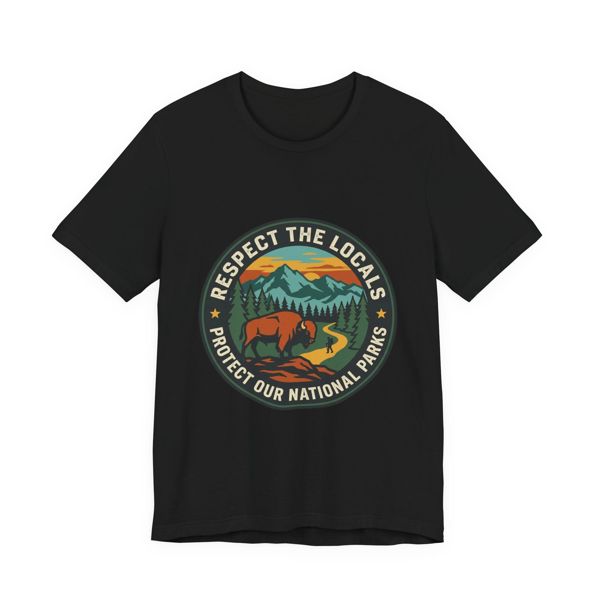 Respect the Locals Protect Our National Parks Tee | Vintage National Parks Hiking Camping