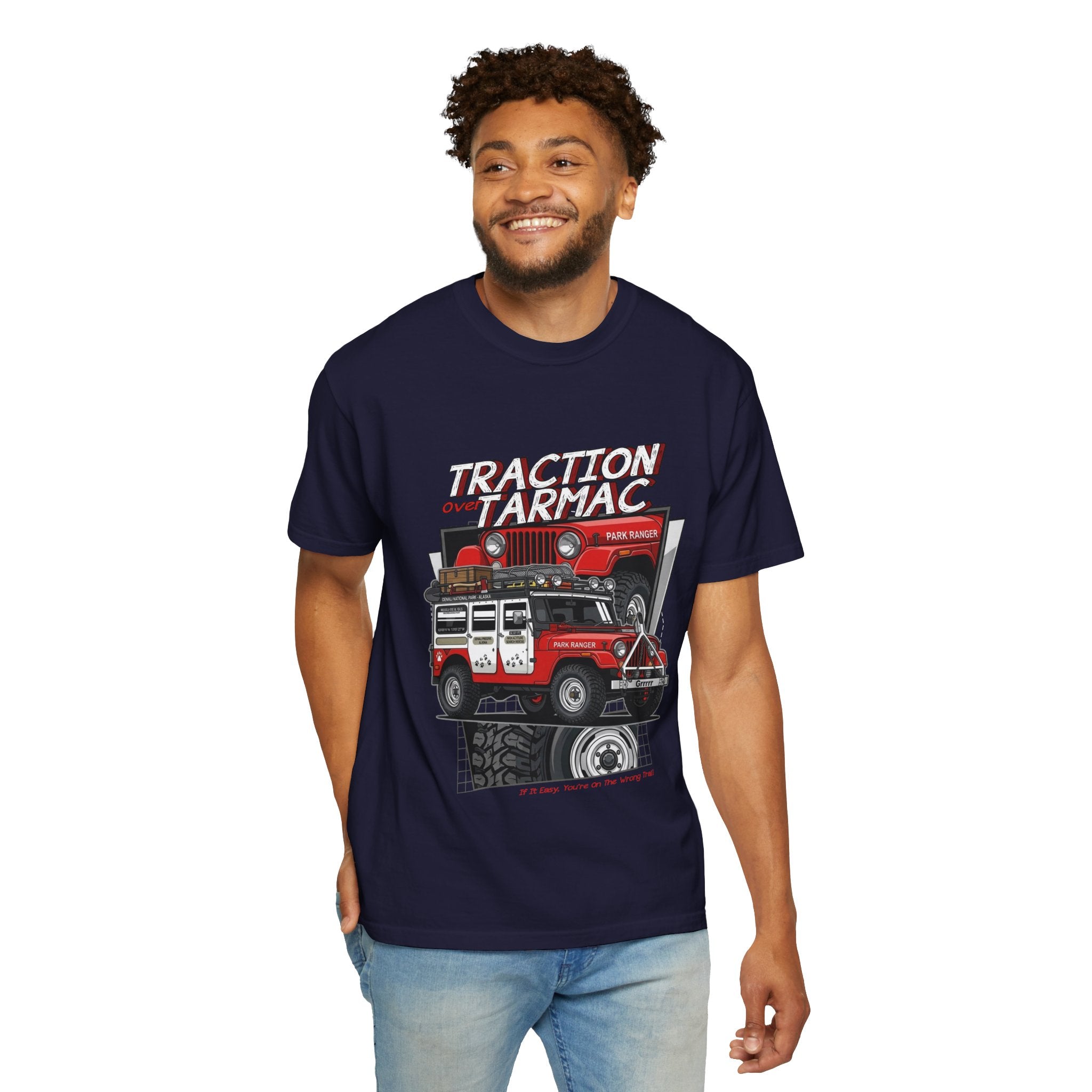 Jeep Off-Road T-Shirt — "Traction on Tarmac" Graphic Tee