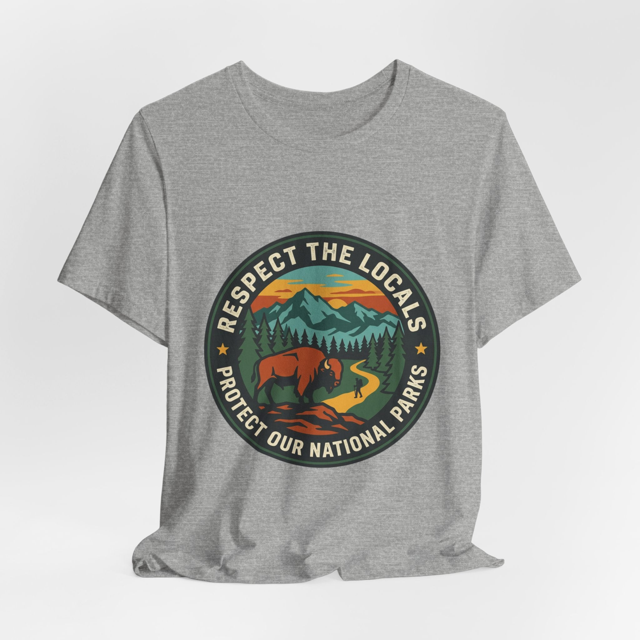 Respect the Locals Protect Our National Parks Tee | Vintage National Parks Hiking Camping