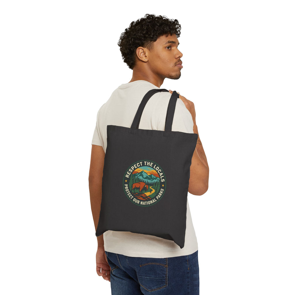 Respect the Locals Protect Our National Parks Tote | vintage national parks, leave no trace
