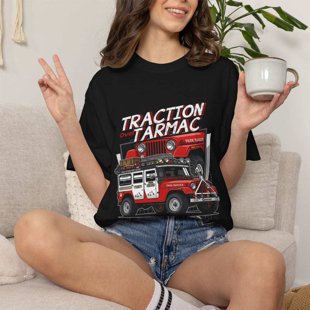 Jeep Off-Road T-Shirt — "Traction on Tarmac" Graphic Tee