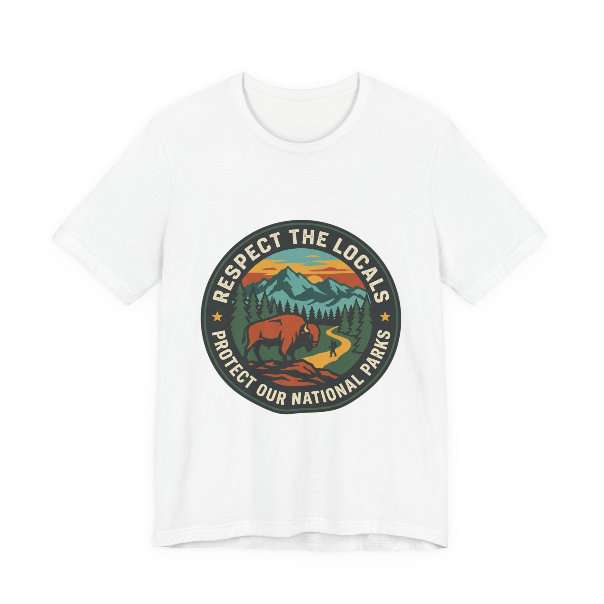 Respect the Locals Protect Our National Parks Tee | Vintage National Parks Hiking Camping