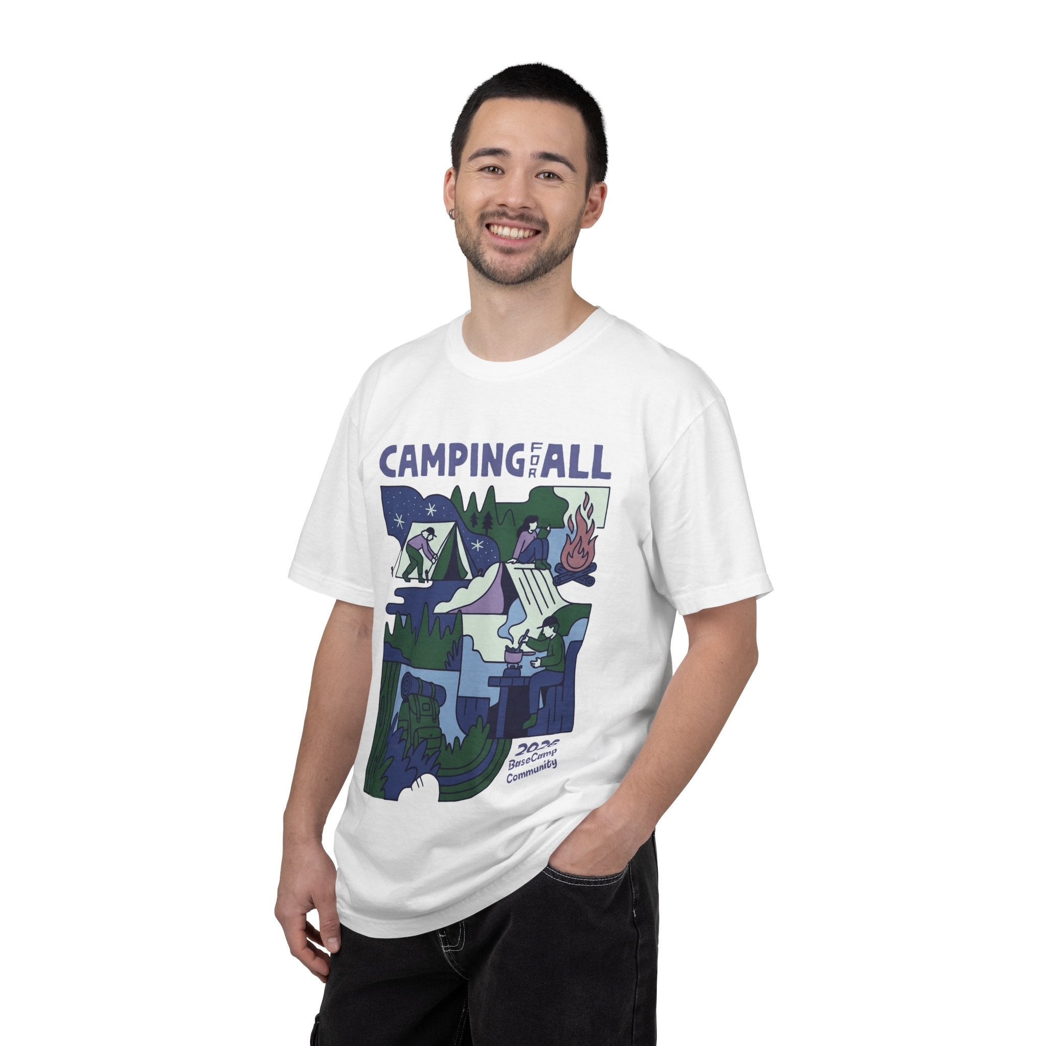 Camping for All T-Shirt — 2026 BaseCamp Community Outdoor Graphic Tee