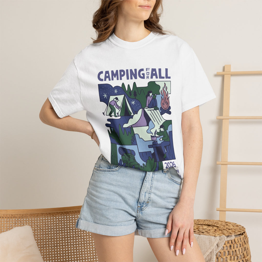 Camping for All T-Shirt — 2026 BaseCamp Community Outdoor Graphic Tee