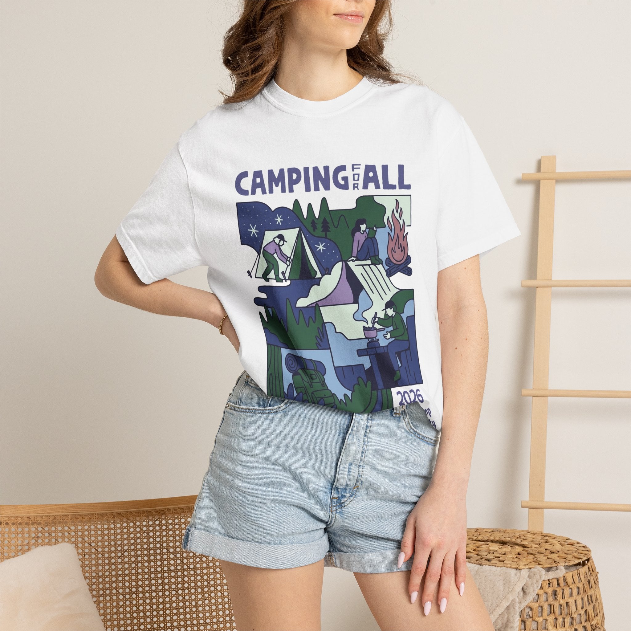 Camping for All T-Shirt — 2026 BaseCamp Community Outdoor Graphic Tee
