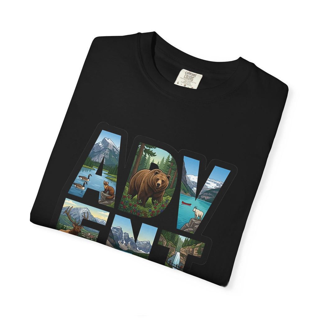 Adventure Graphic T-Shirt — "Every Day Is New Adventure" Nature Scene Tee