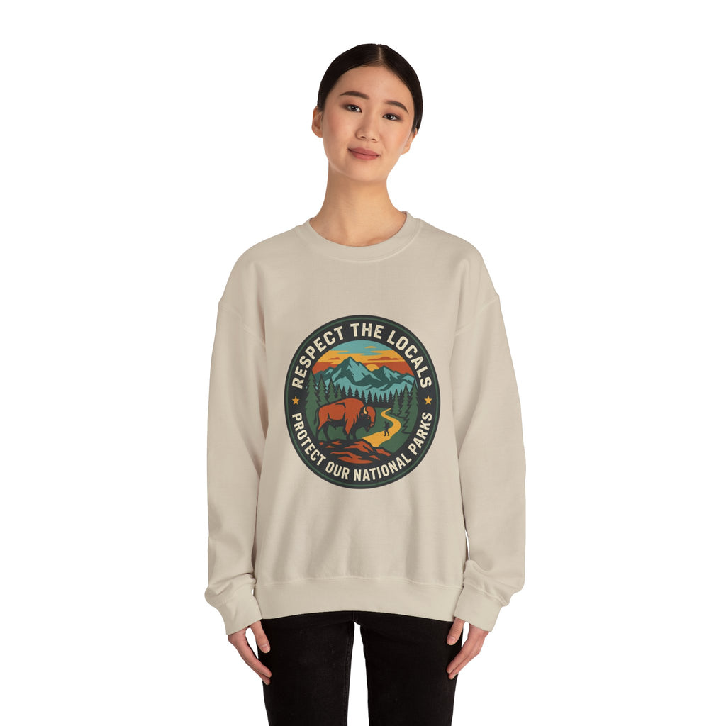 Respect the Locals patch logo Sweatshirt | protect our parks, national parks