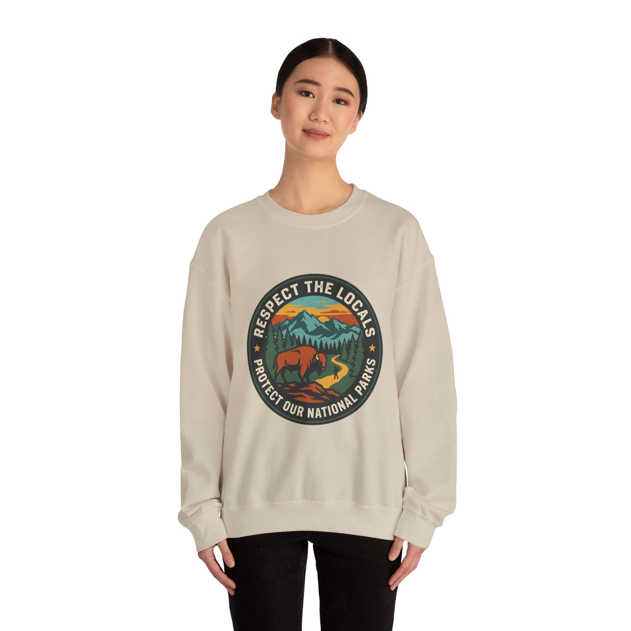 Respect the Locals patch logo Sweatshirt | protect our parks, national parks