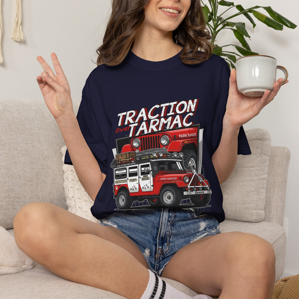 Jeep Off-Road T-Shirt — "Traction on Tarmac" Graphic Tee