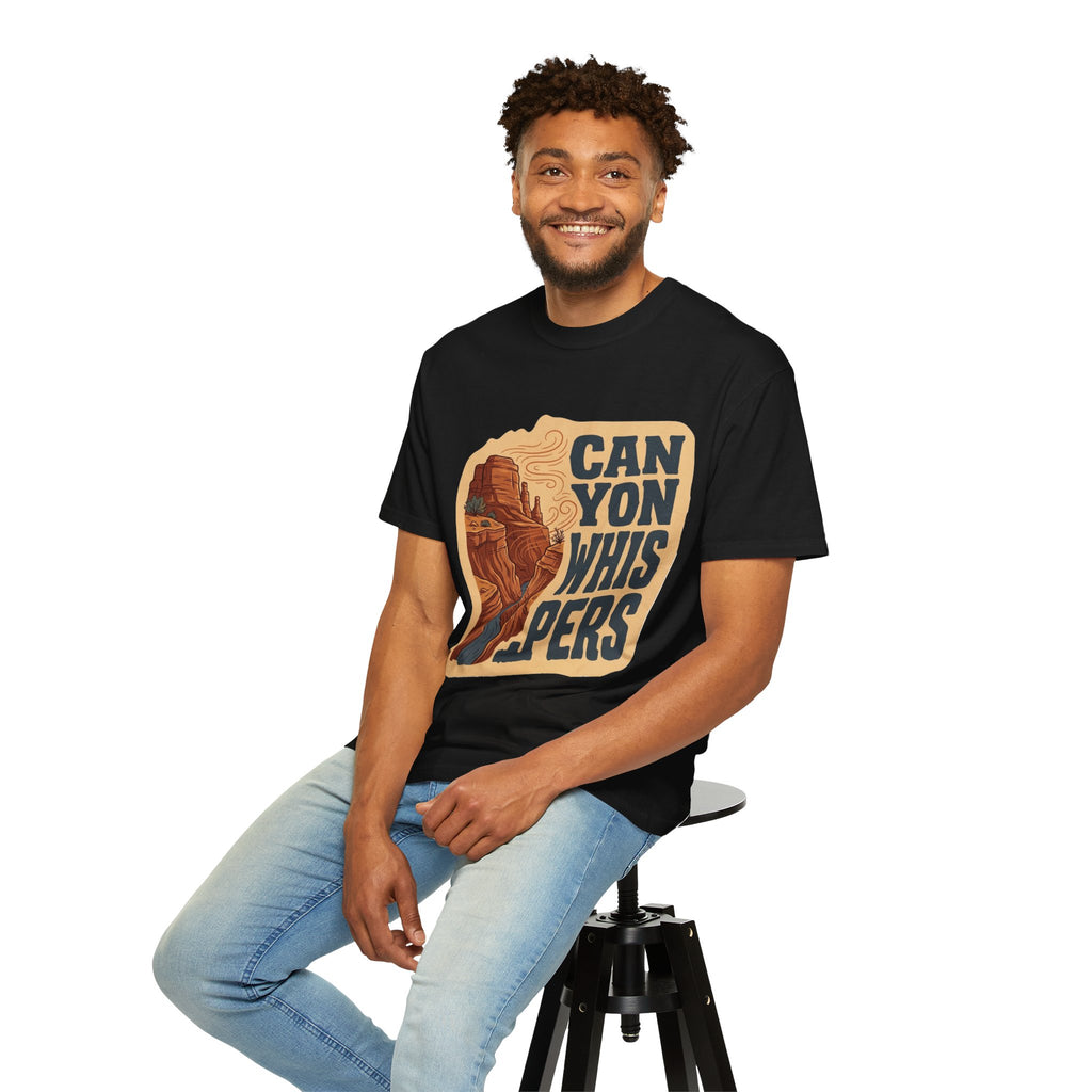 Canyon Whispers Graphic T-Shirt — Retro Desert Landscape Tee