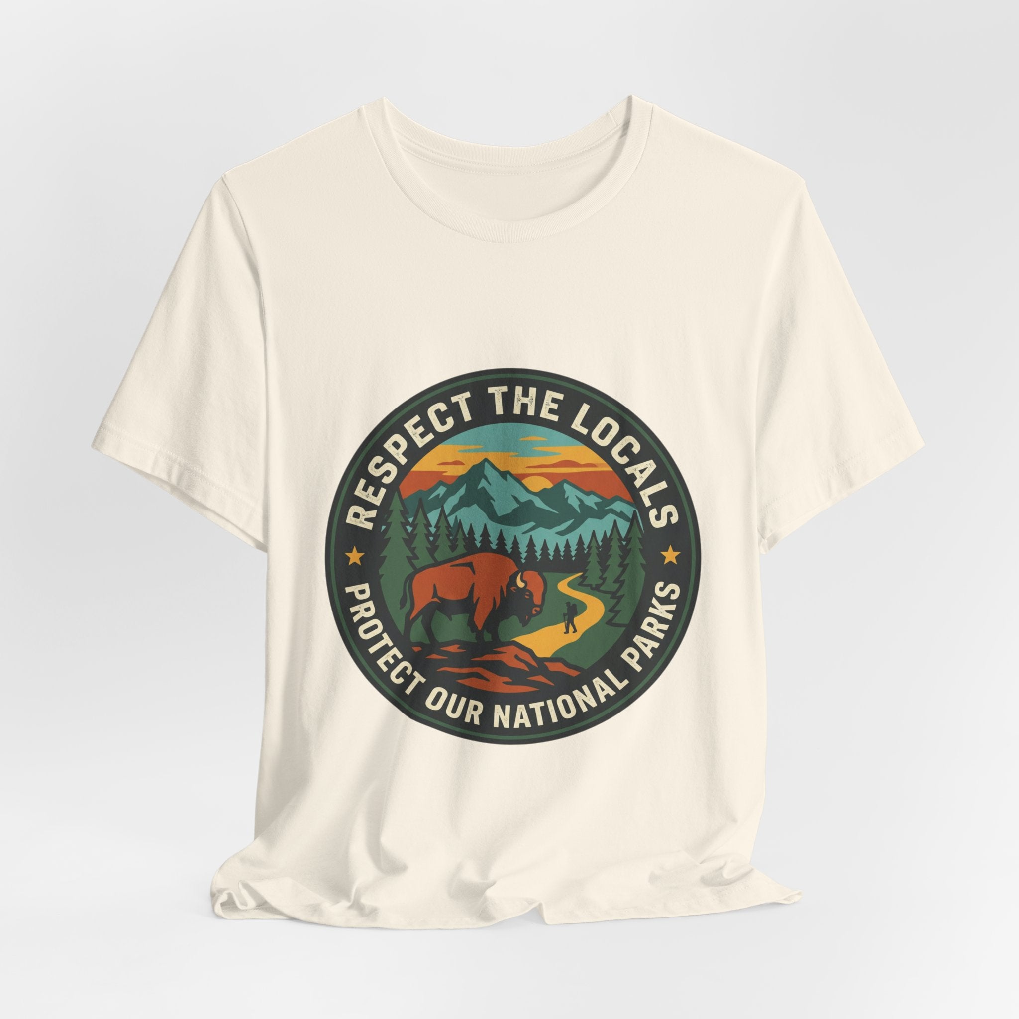 Respect the Locals Protect Our National Parks Tee | Vintage National Parks Hiking Camping