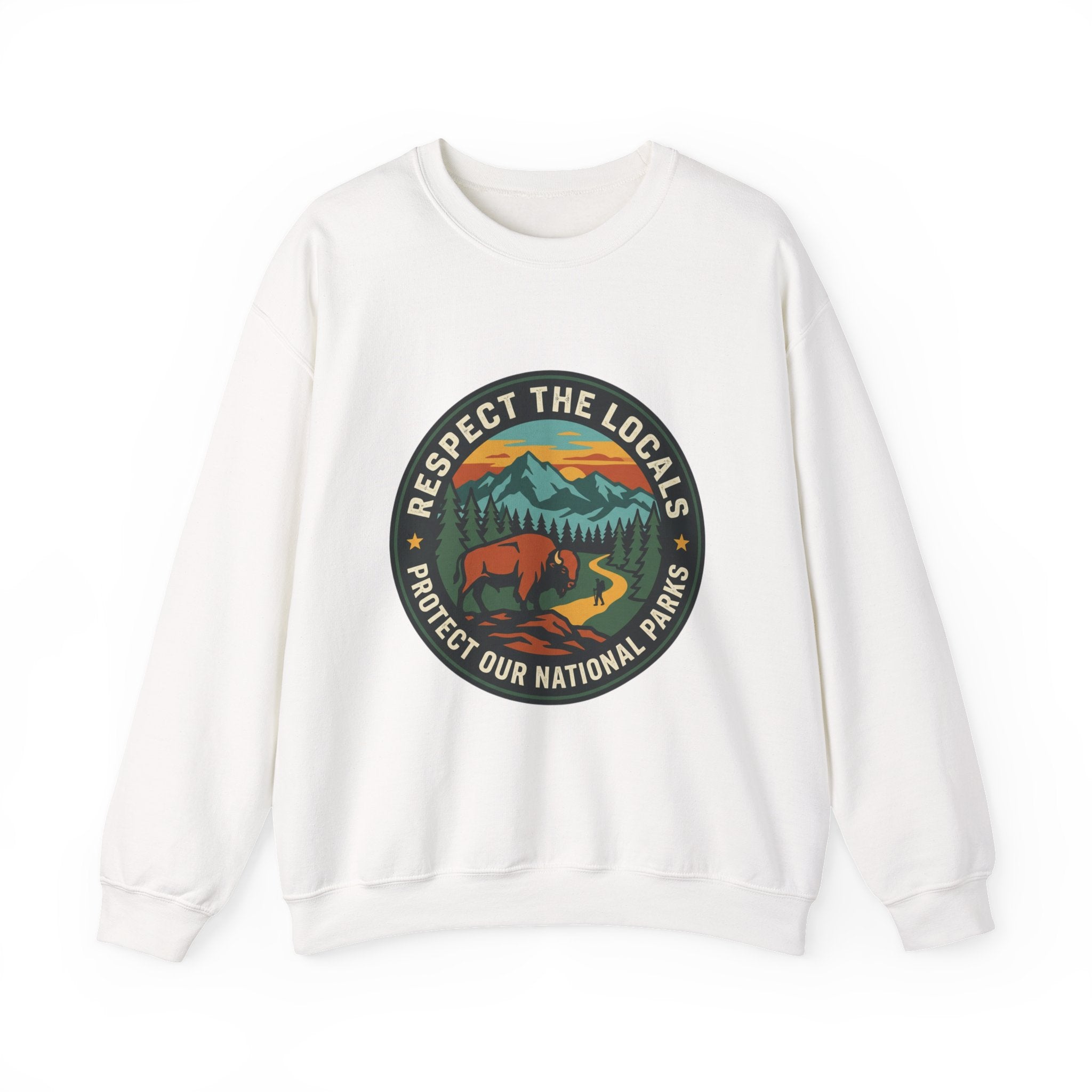 Respect the Locals patch logo Sweatshirt | protect our parks, national parks
