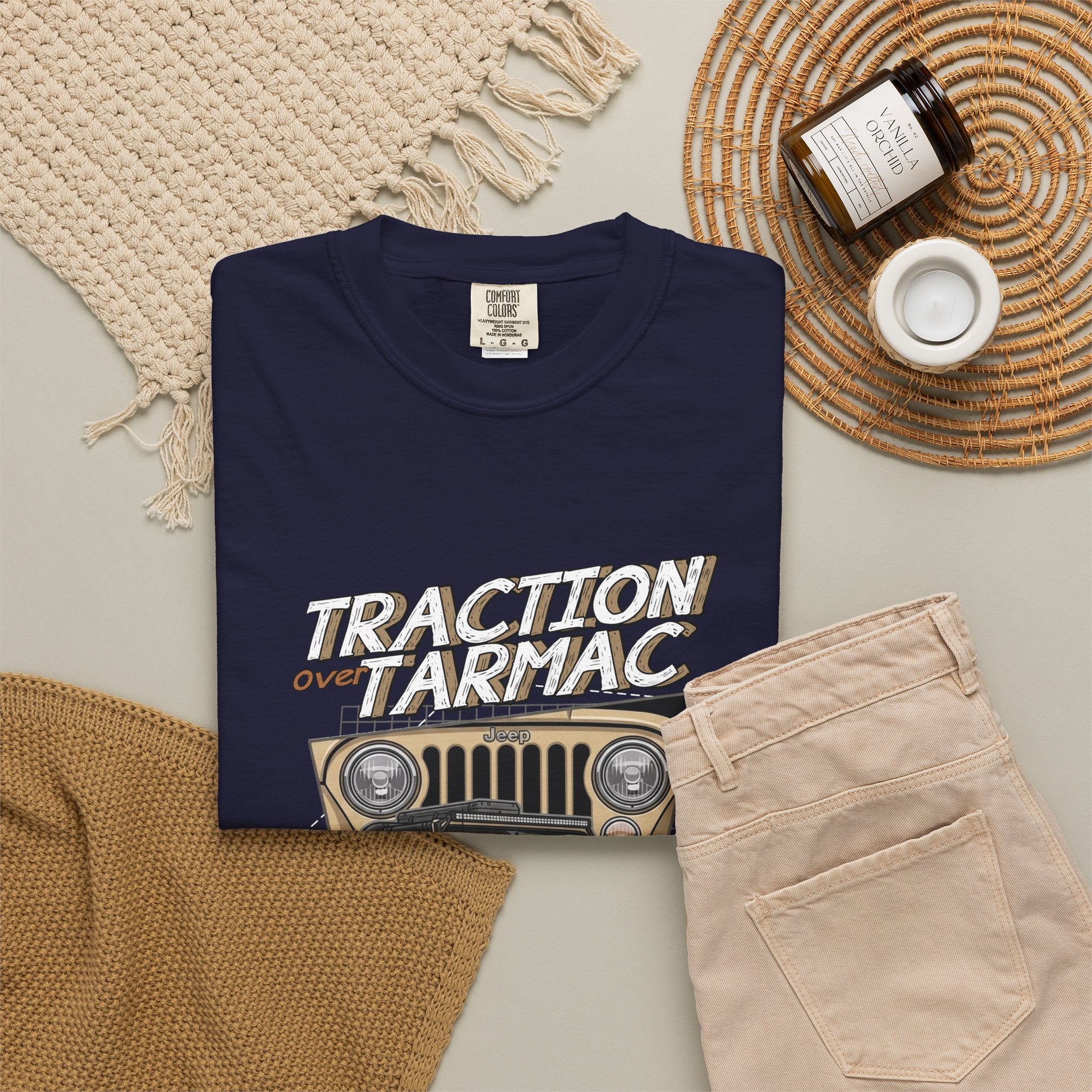 Traction on Tarmac Jeep Graphic T-Shirt — Off-Road Vintage SUV Tee