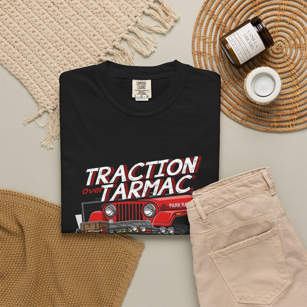 Jeep Off-Road T-Shirt — "Traction on Tarmac" Graphic Tee