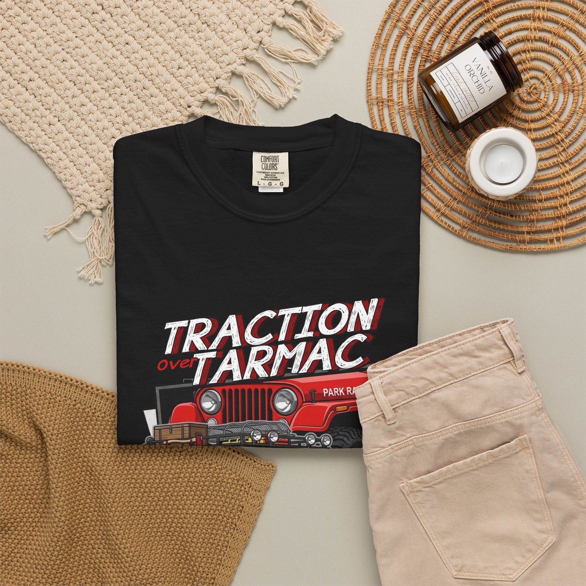 Jeep Off-Road T-Shirt — "Traction on Tarmac" Graphic Tee