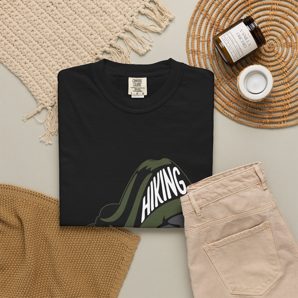 Hiking Sneaker Tee — "Hiking Because Adulting Is Hard" Casual Graphic T-Shirt