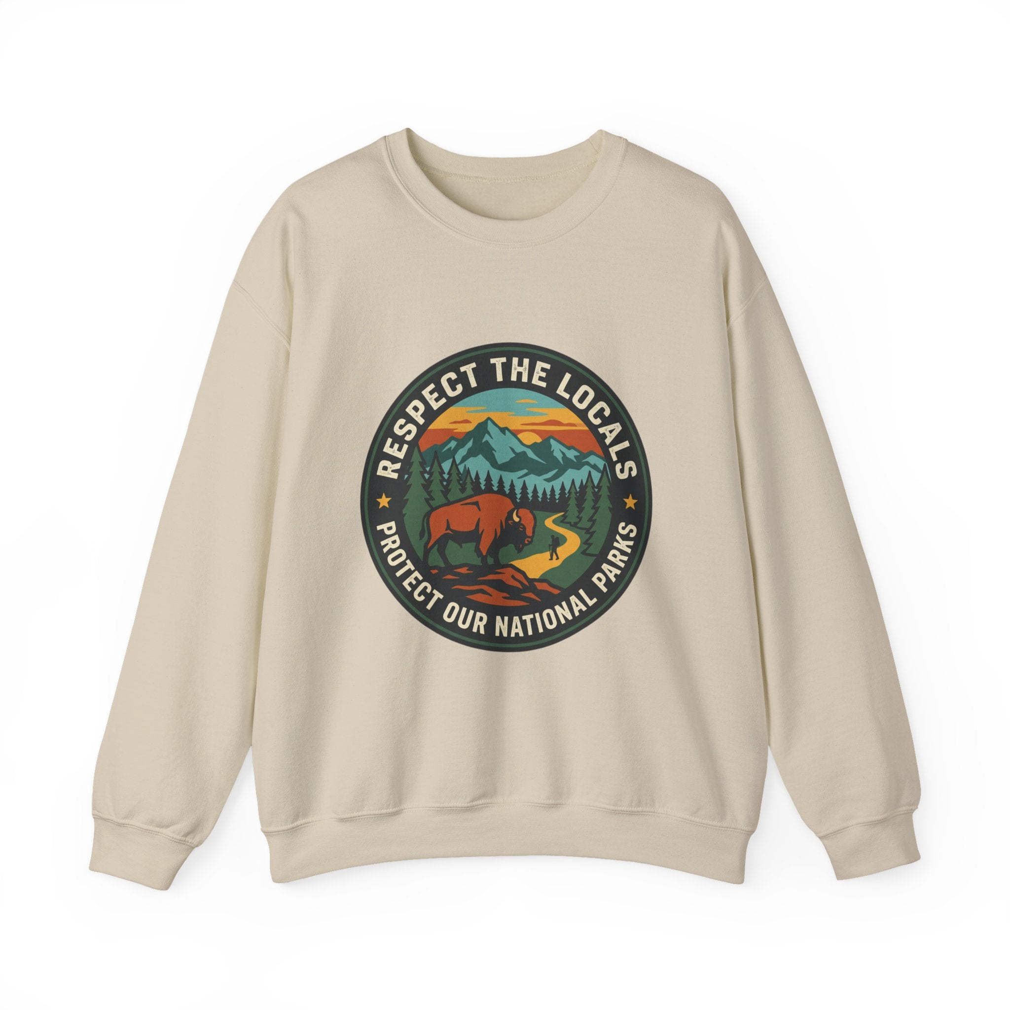 Respect the Locals patch logo Sweatshirt | protect our parks, national parks
