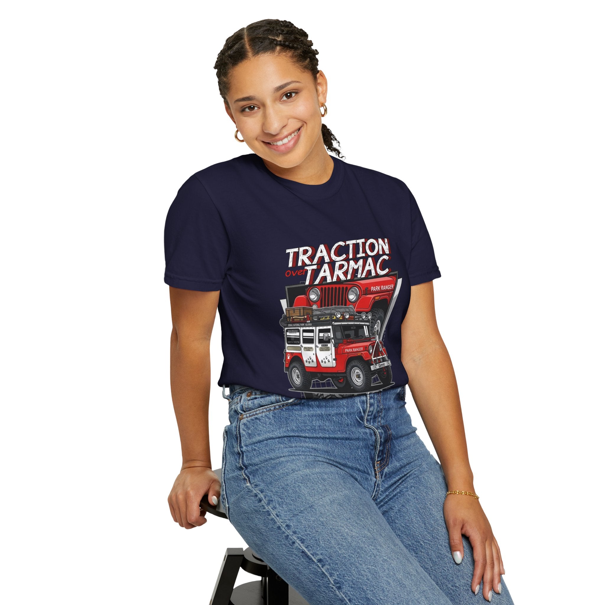 Jeep Off-Road T-Shirt — "Traction on Tarmac" Graphic Tee