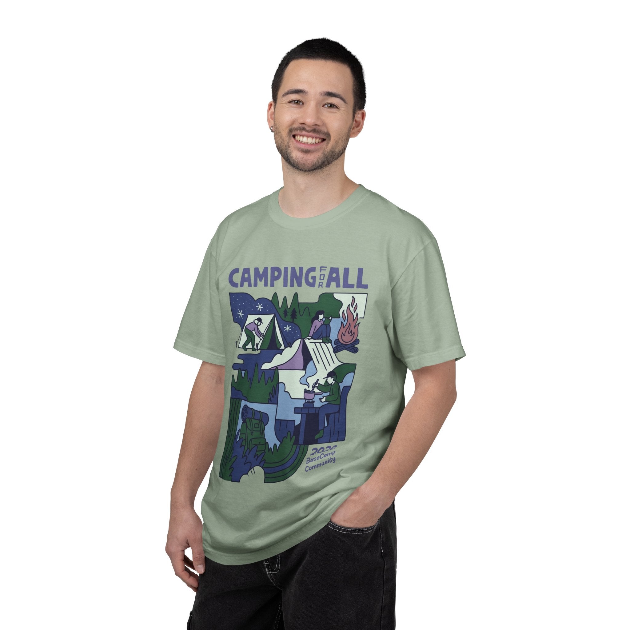 Camping for All T-Shirt — 2026 BaseCamp Community Outdoor Graphic Tee