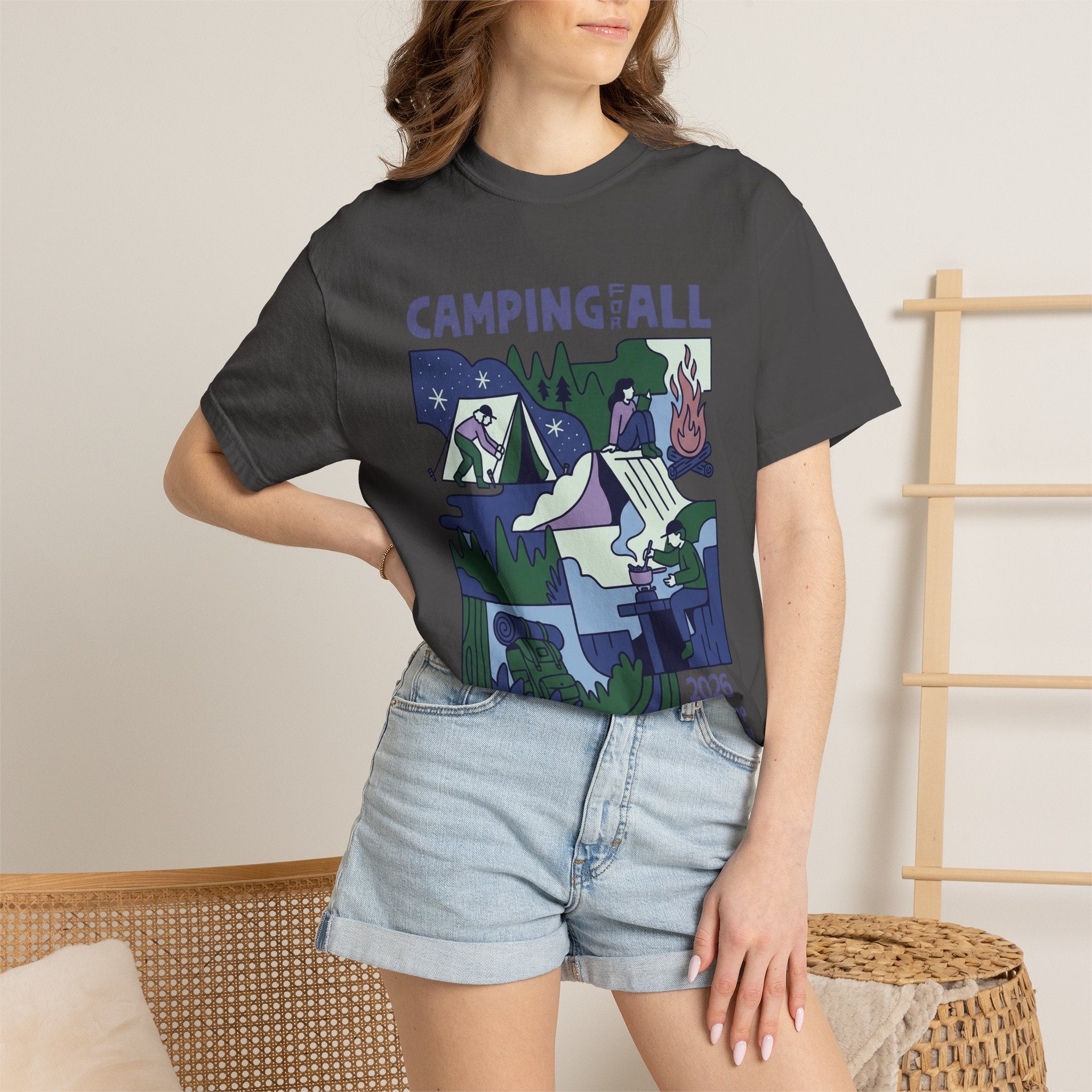 Camping for All T-Shirt — 2026 BaseCamp Community Outdoor Graphic Tee