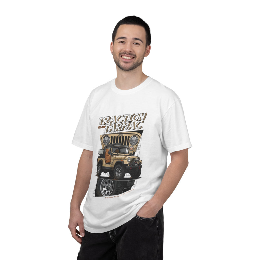 Traction on Tarmac Jeep Graphic T-Shirt — Off-Road Vintage SUV Tee