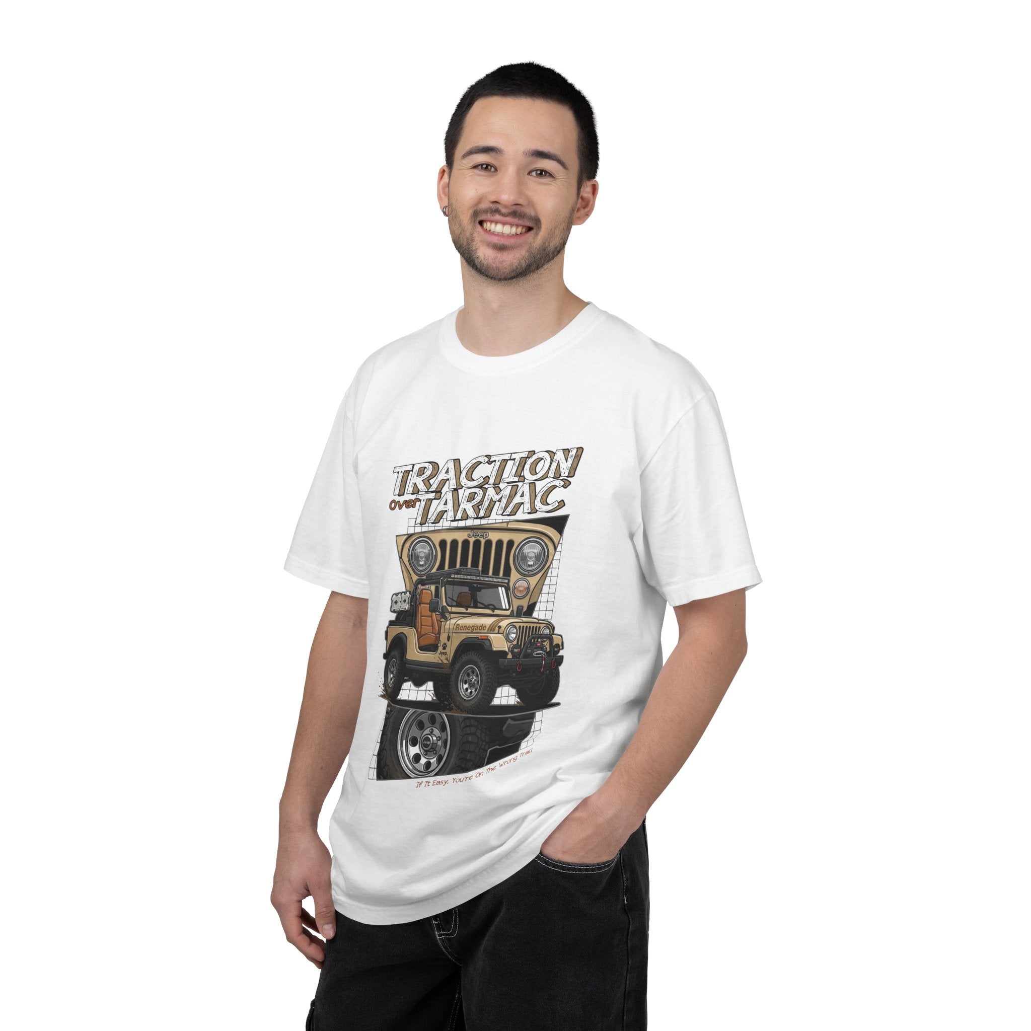 Traction on Tarmac Jeep Graphic T-Shirt — Off-Road Vintage SUV Tee