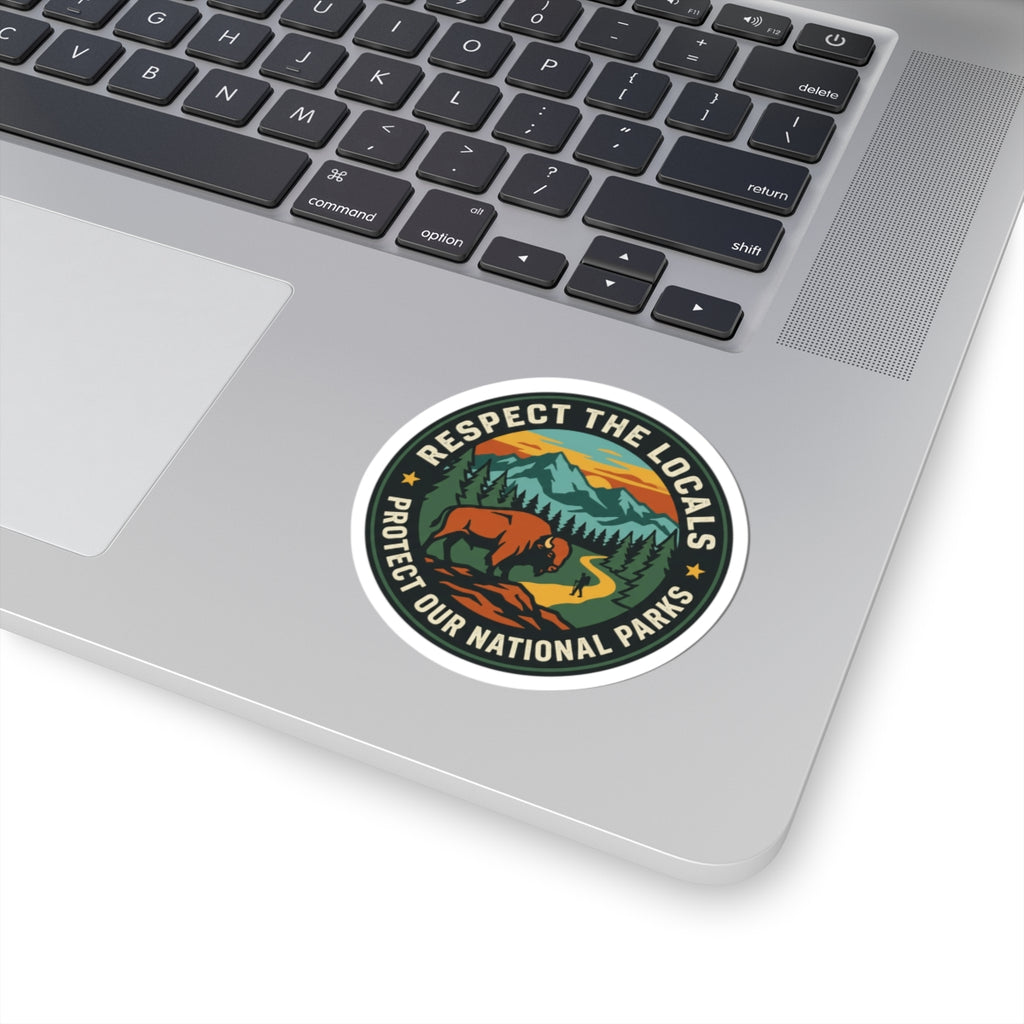 Respect the Locals Protect Our National Parks Sticker | hiking, leave no trace
