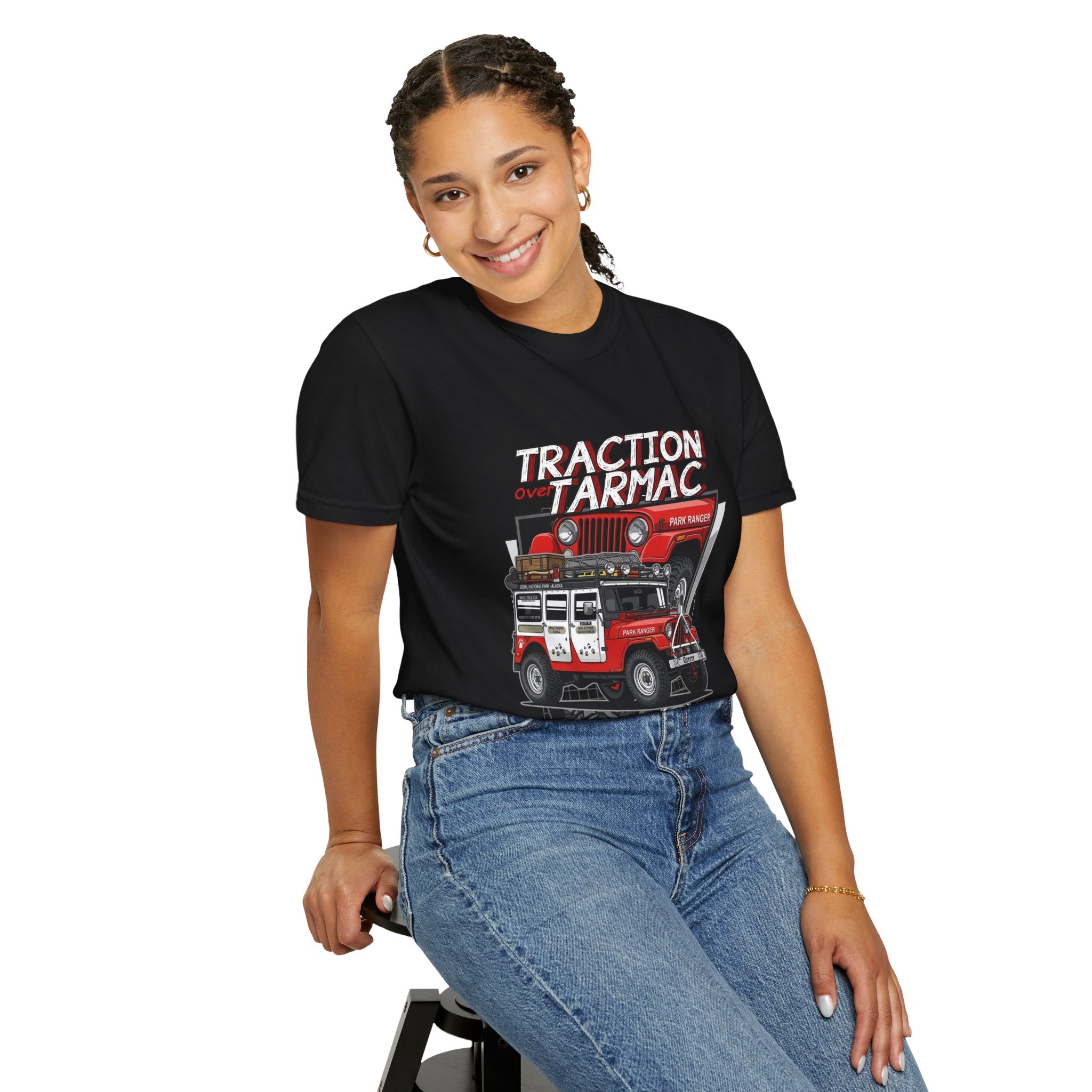 Jeep Off-Road T-Shirt — "Traction on Tarmac" Graphic Tee
