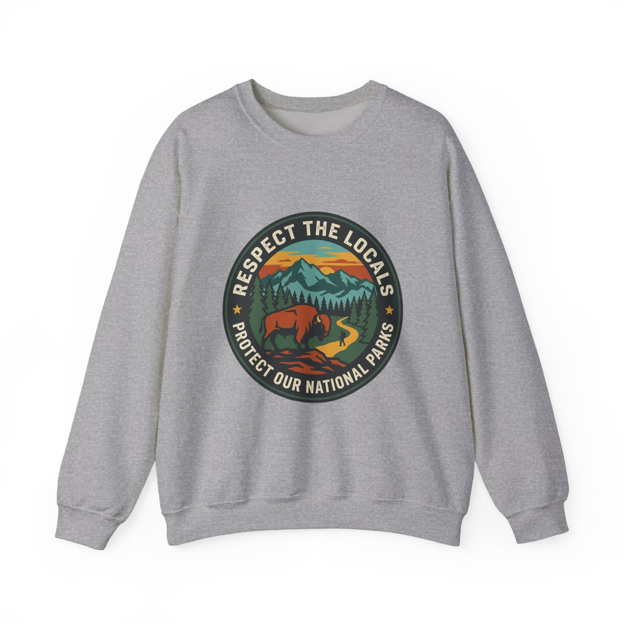 Respect the Locals patch logo Sweatshirt | protect our parks, national parks