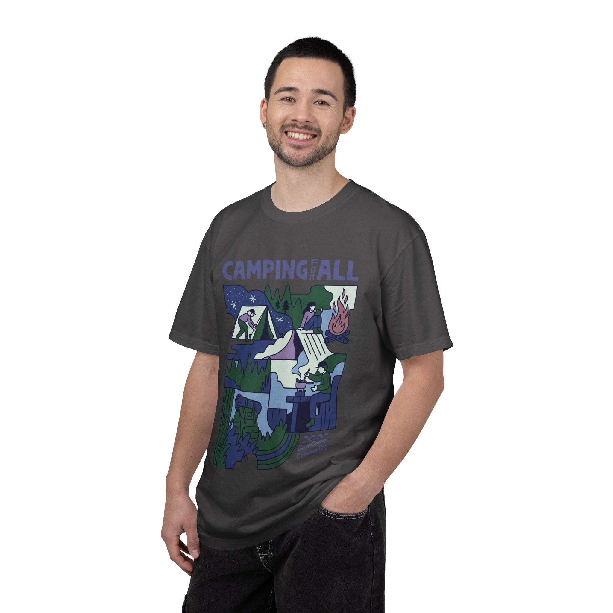 Camping for All T-Shirt — 2026 BaseCamp Community Outdoor Graphic Tee