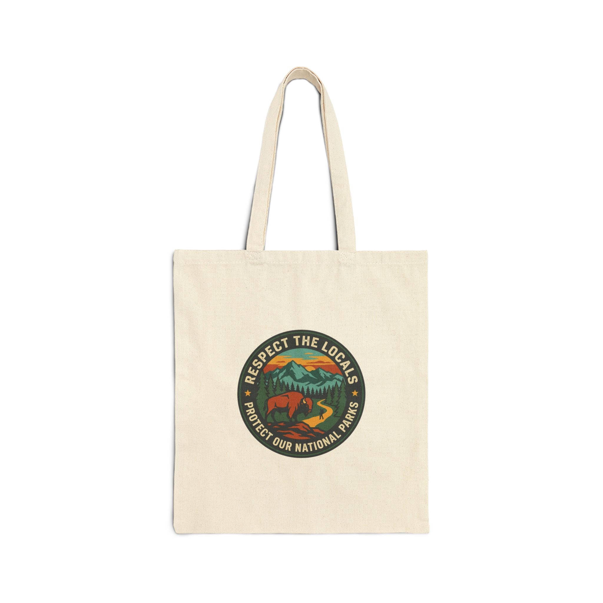 Respect the Locals Protect Our National Parks Tote | vintage national parks, leave no trace
