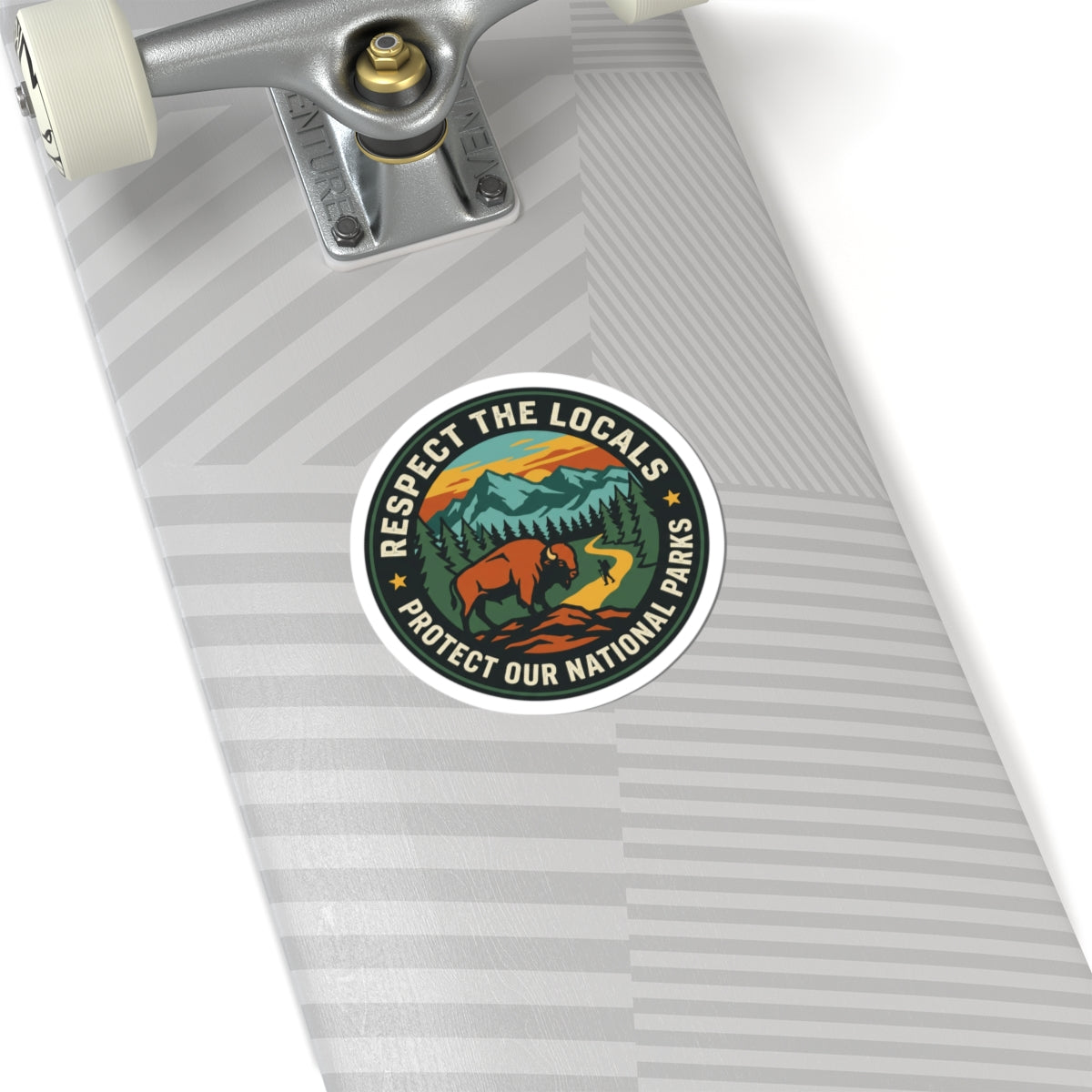 Respect the Locals Protect Our National Parks Sticker | hiking, leave no trace