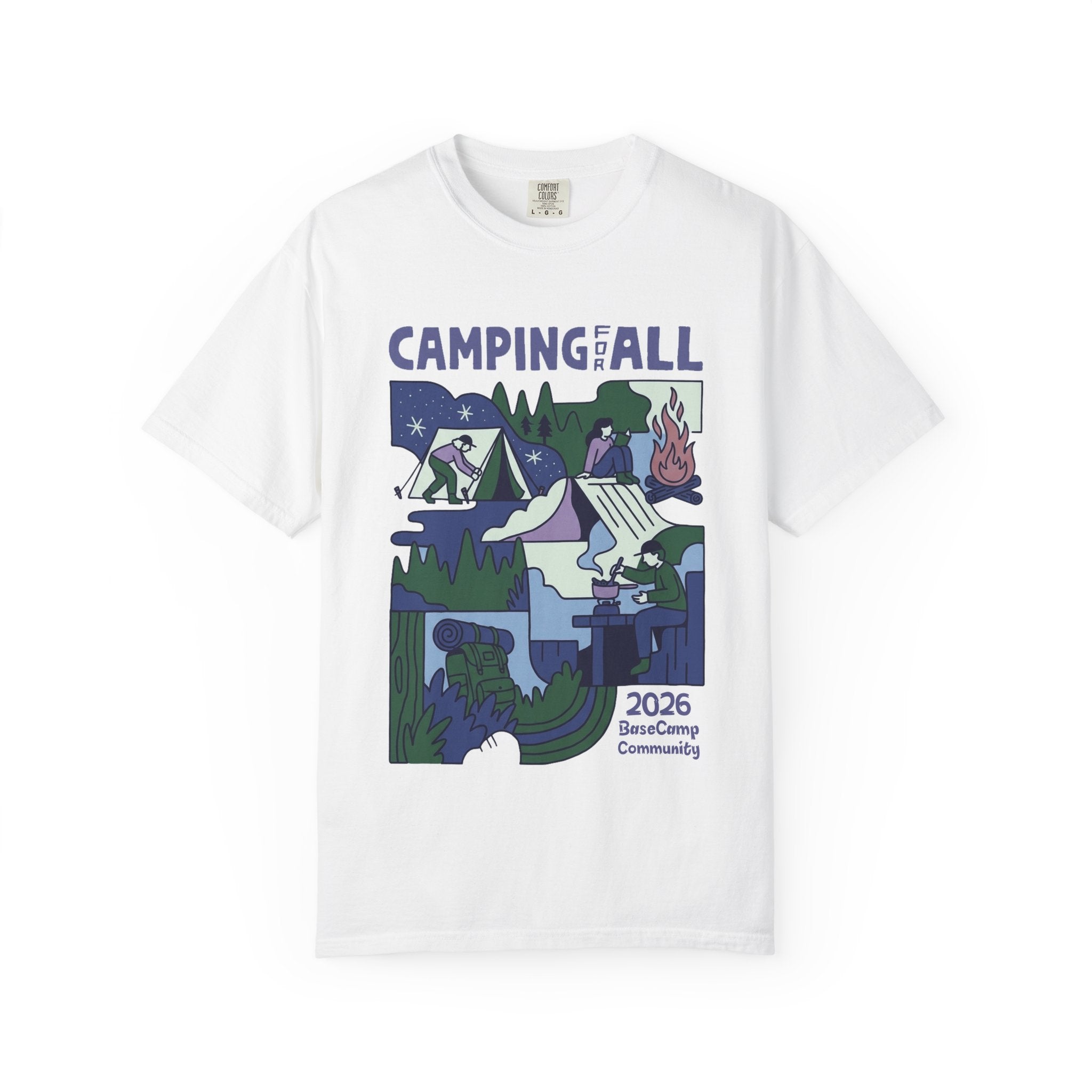 Camping for All T-Shirt — 2026 BaseCamp Community Outdoor Graphic Tee