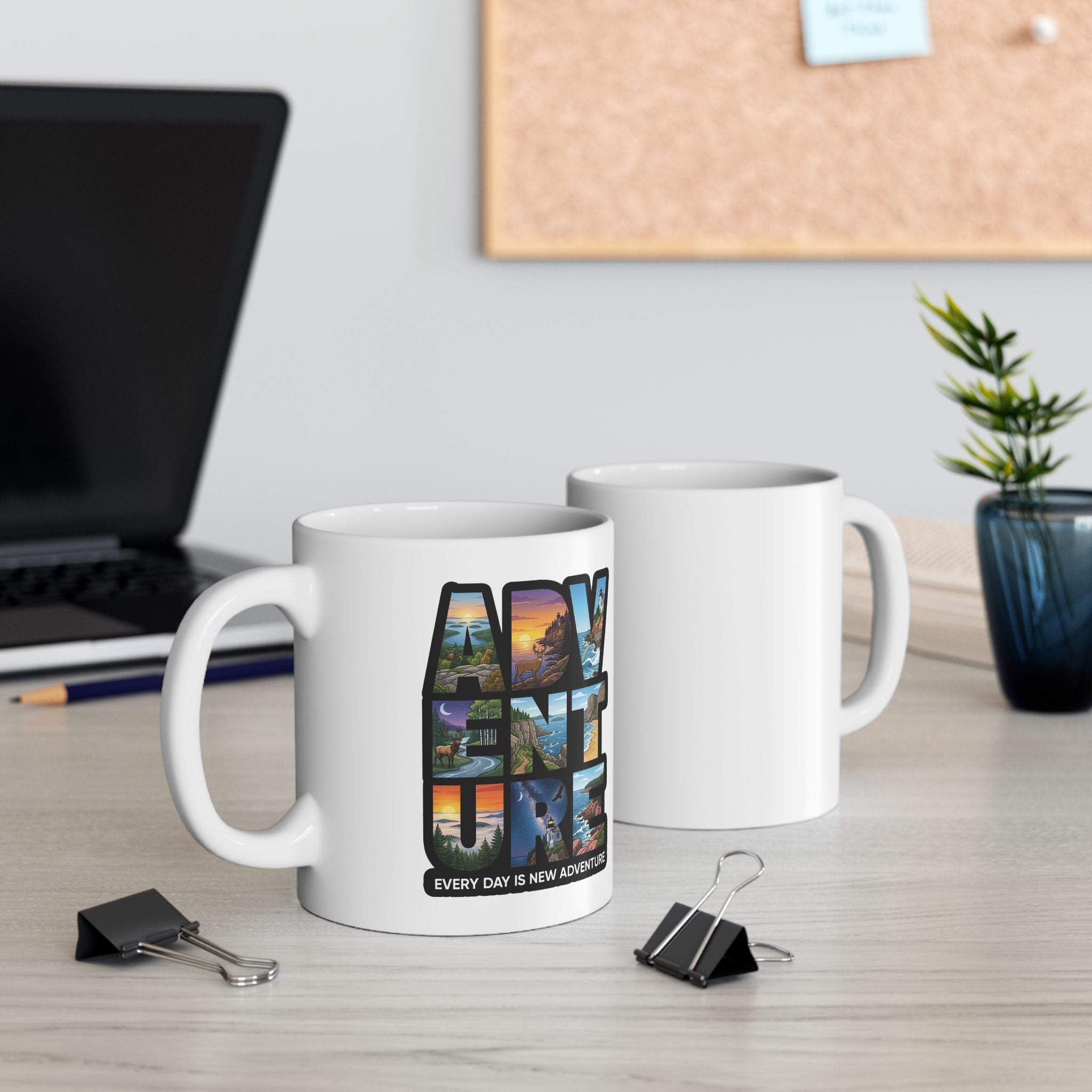 Scenic Photo Collage Ceramic Mug — Travel Vibes 11oz & 15oz