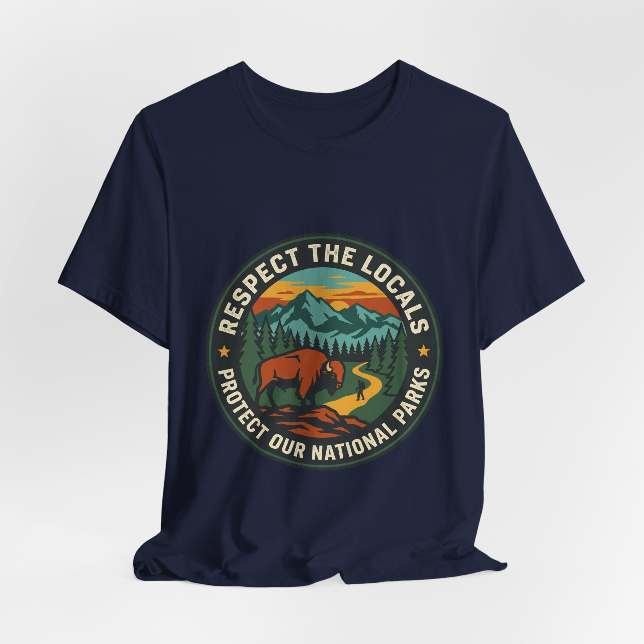 Respect the Locals Protect Our National Parks Tee | Vintage National Parks Hiking Camping