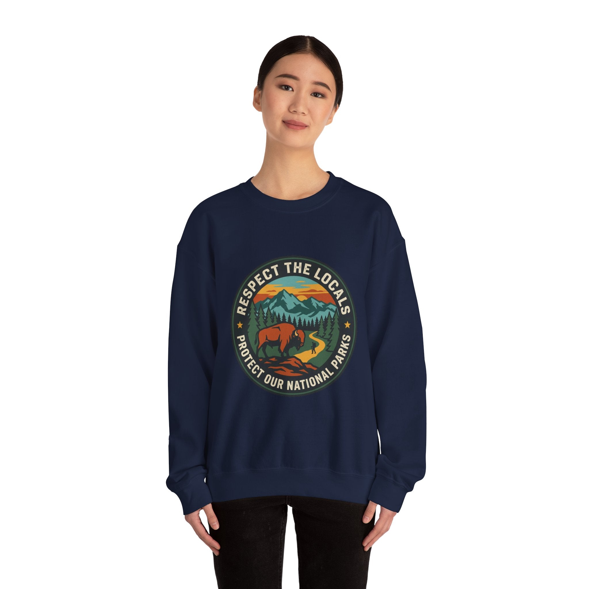 Respect the Locals patch logo Sweatshirt | protect our parks, national parks