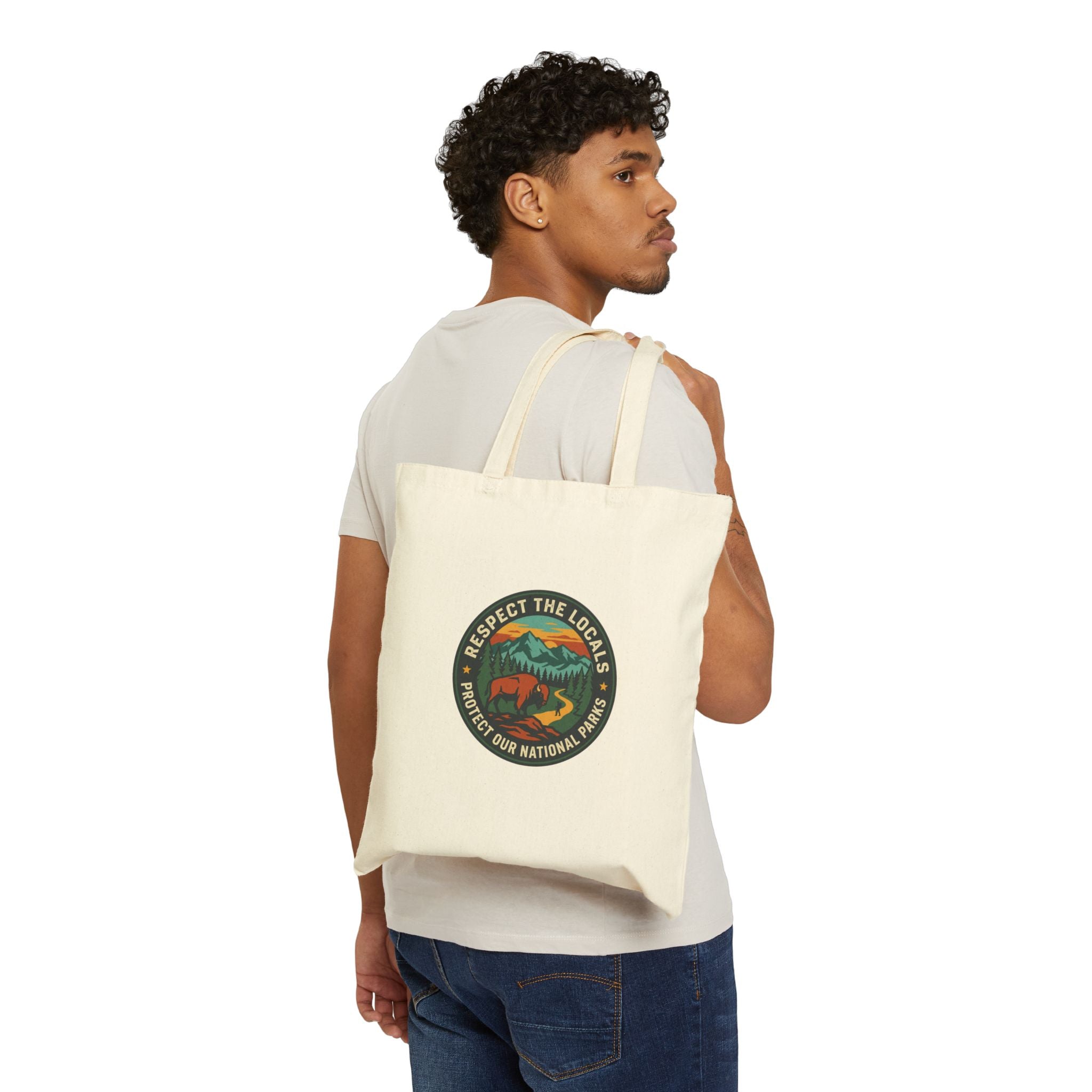 Respect the Locals Protect Our National Parks Tote | vintage national parks, leave no trace